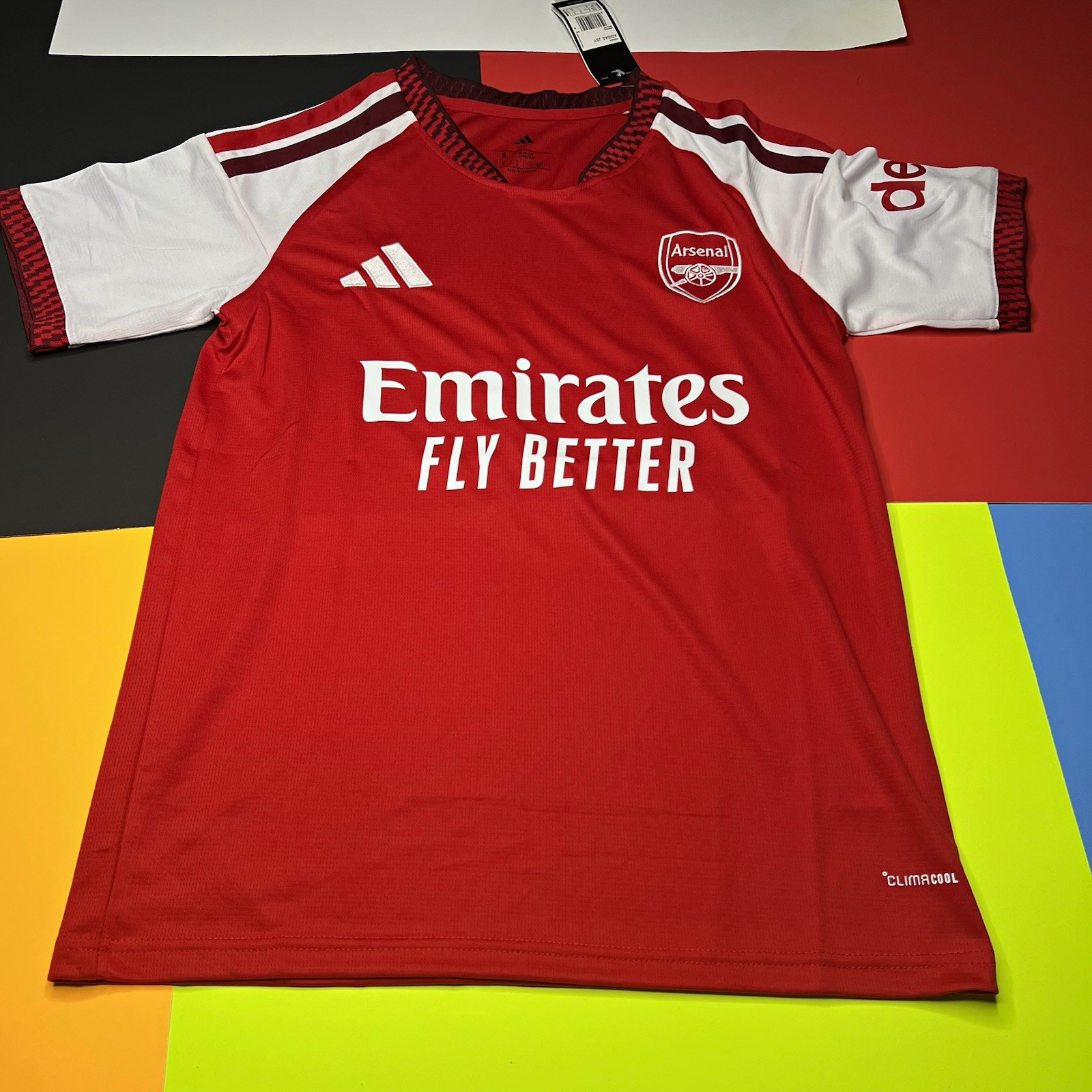 adidas Arsenal Red/White Soccer Jersey Emirates Fly Better Season 2026/2027 adidas Arsenal Red/White Soccer Jersey Emirates Fly Better Season 2026/2027
