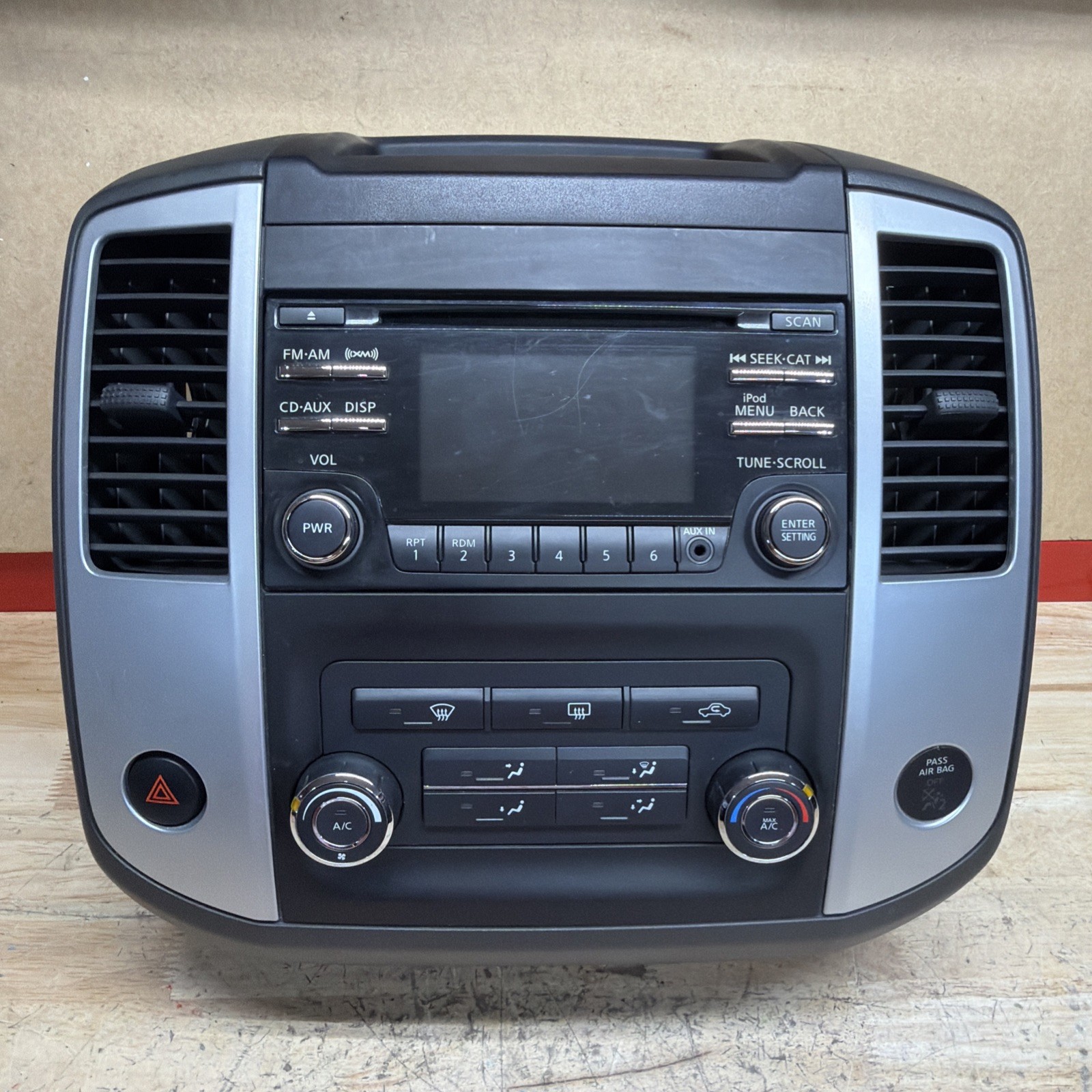 2014-2017 Nissan Frontier Xterra AC Heater Air Climate Radio Vents Bezel Trim