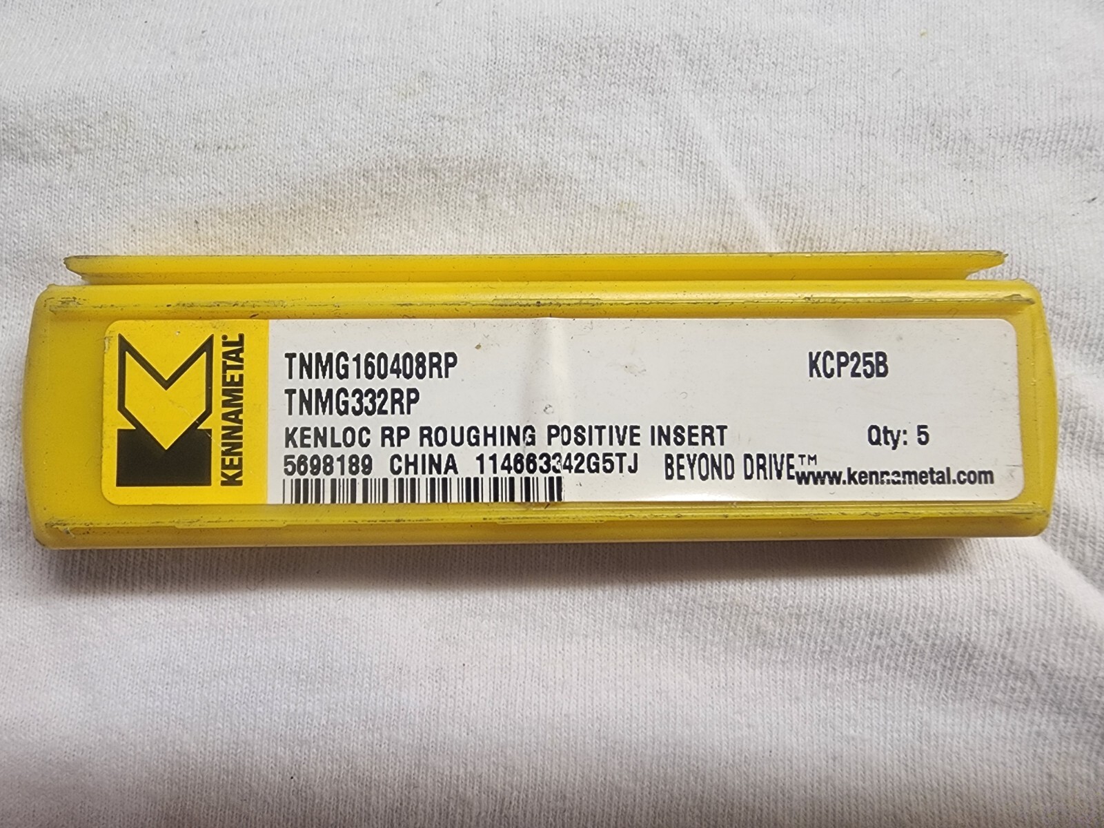 Genuine Kennametal TNMG1604O8RP TNMG322RP KCP25B  5 Inserts  