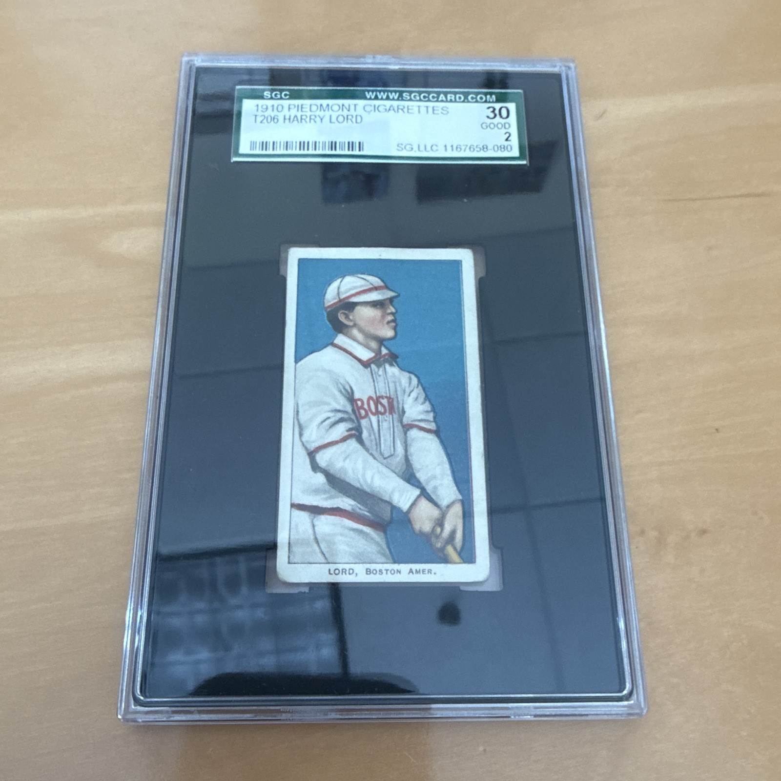 1910 T206 Harry Lord Boston Piedmont Back SGC 30 Good 2 Tobacco Card 1910 T206 Harry Lord Boston Piedmont Back SGC 30 Good 2 Tobacco Card