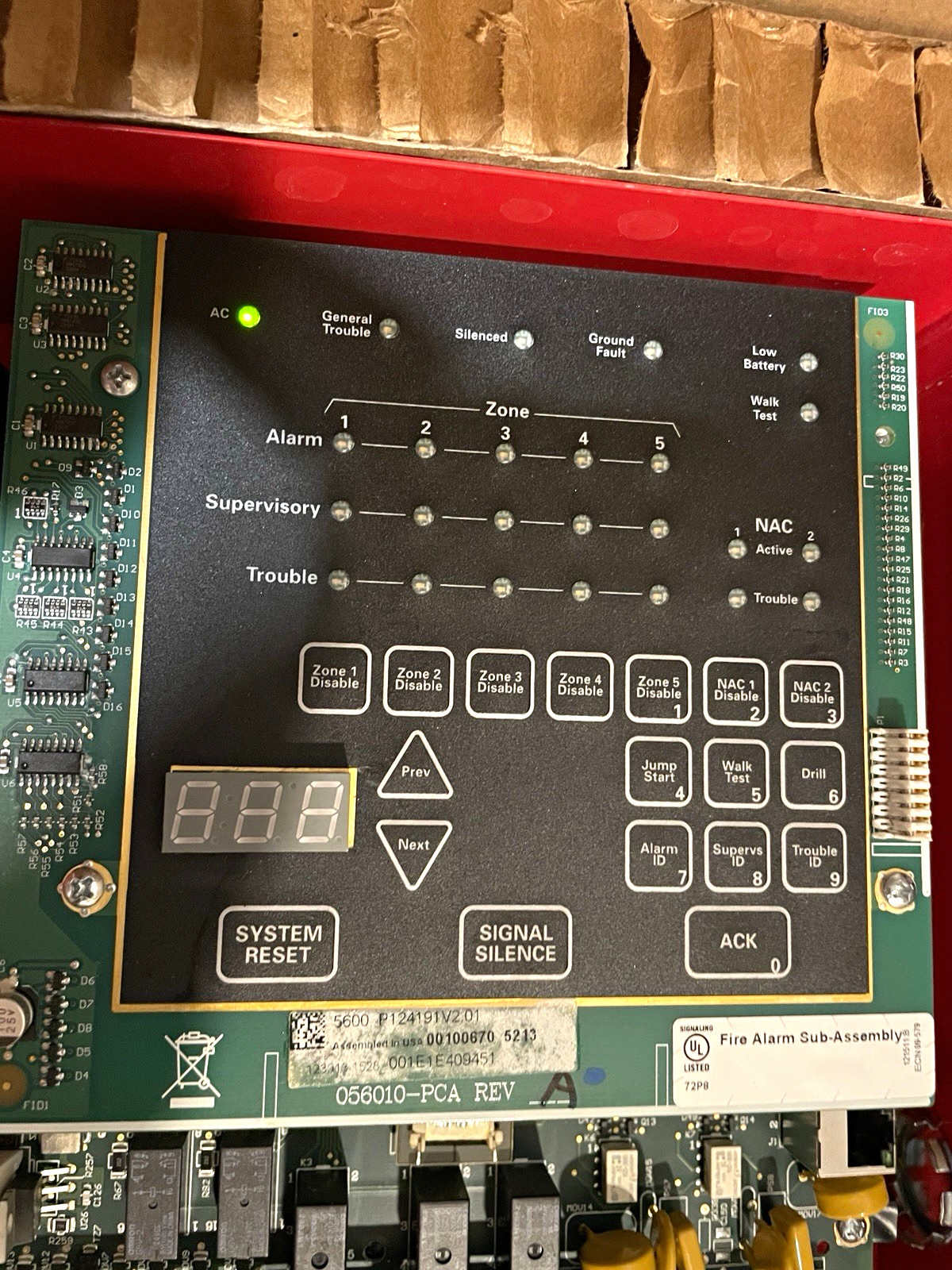 Silent Knight IntelliKnight 5600 (fully tested) missing charger cable.