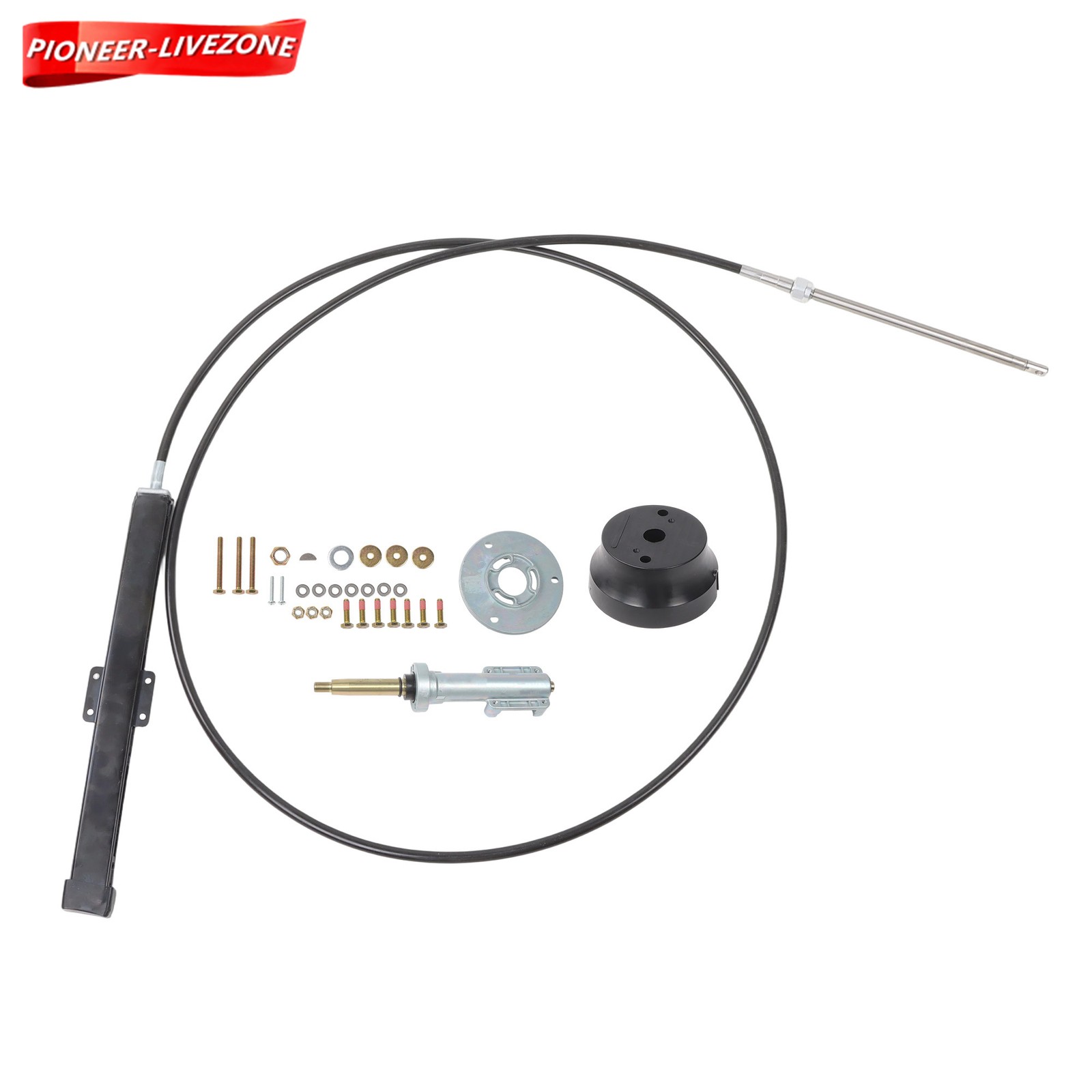 SS14112 For SeaStar Back Mount Rack & Pinion Marine Boat Steering Cable Kit 12ft