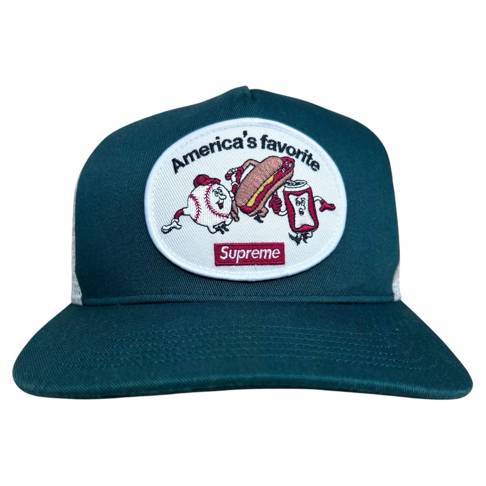 2021 Supreme America’s Favorite Mesh Back 5-Panel Dark Green Snapback 