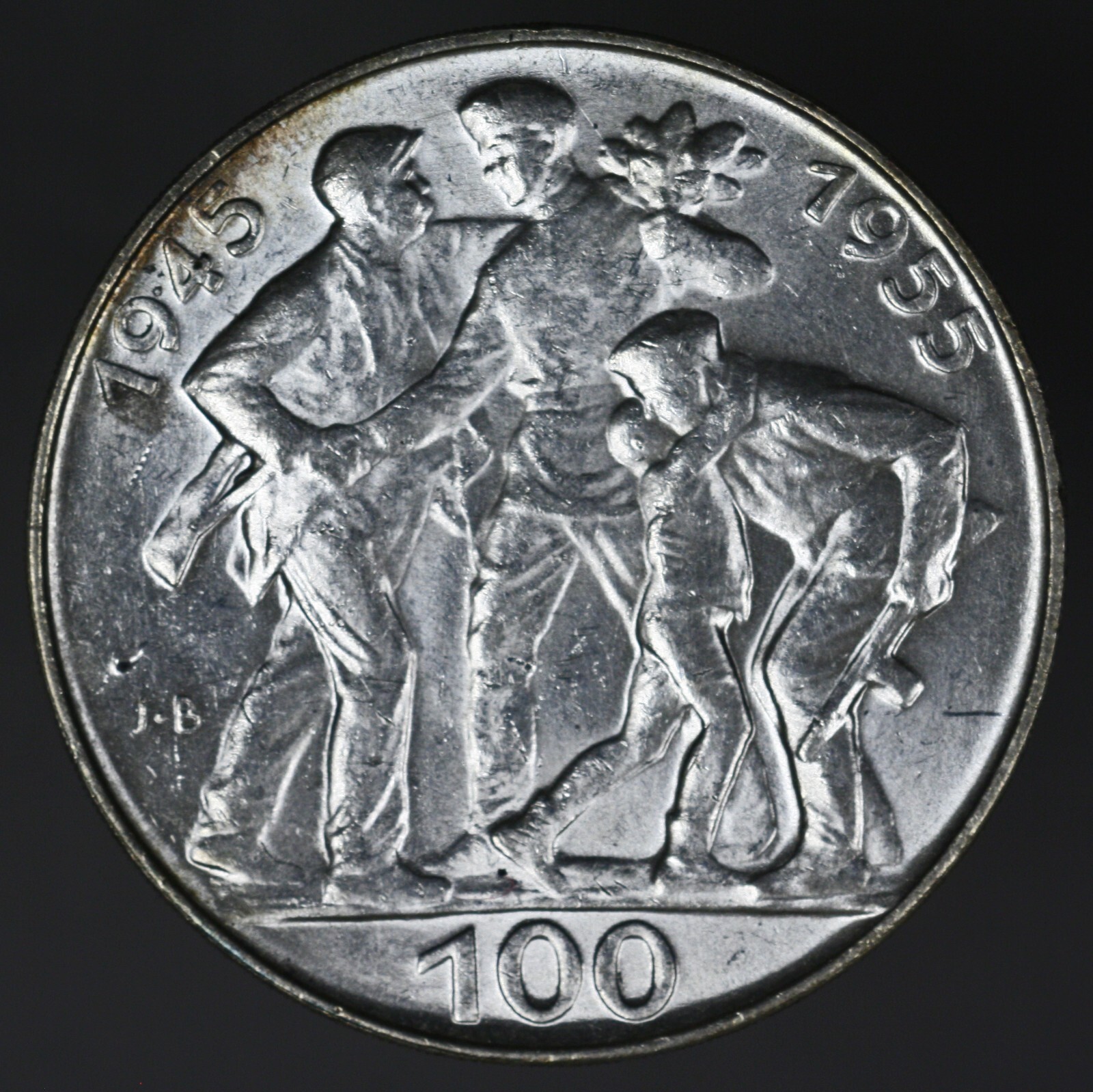 Czechoslovakia 1955 100 Koruna Liberation Choice BU A3386
