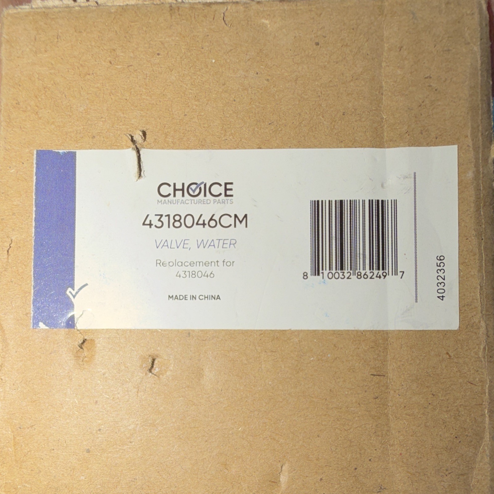 Choice Manufactured Parts 4318046CM Refrigerator Water Valve Replacement