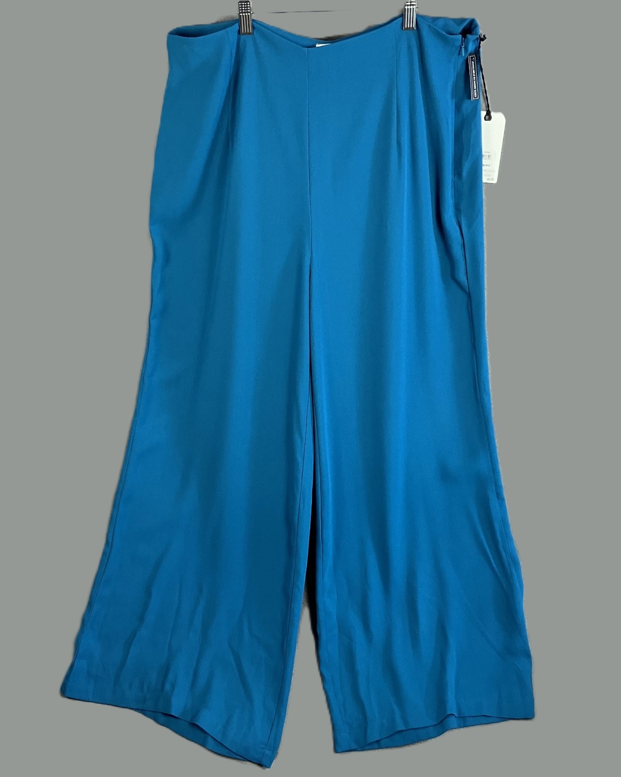 Leith Women\'s Wide-Leg Side Zip Trouser Pants Size XL Teal Ocean NWT
