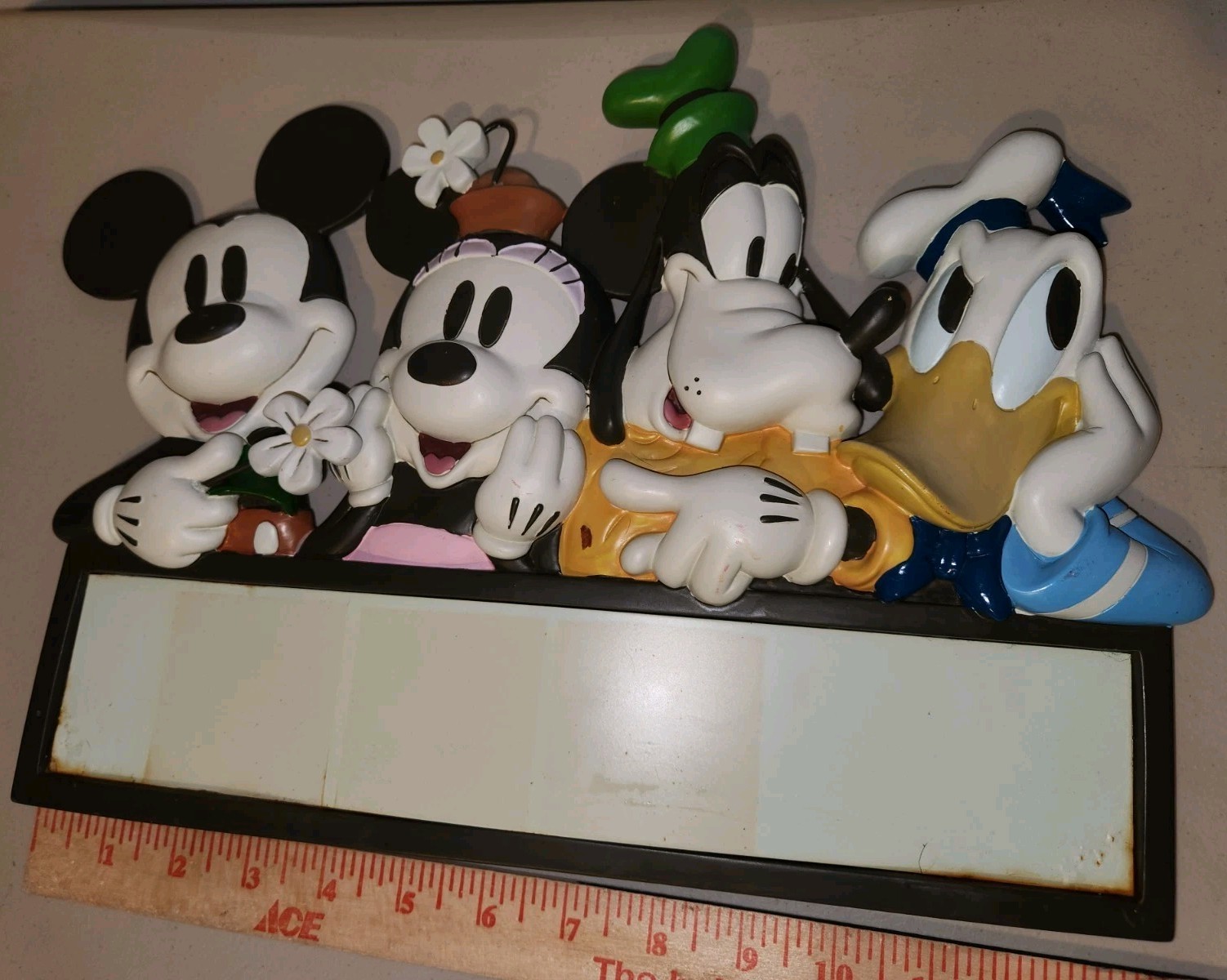 WALT DISNEY CO RESIN Address Number Sign w/MICKEY MOUSE Goofy Wall Hanging Decor