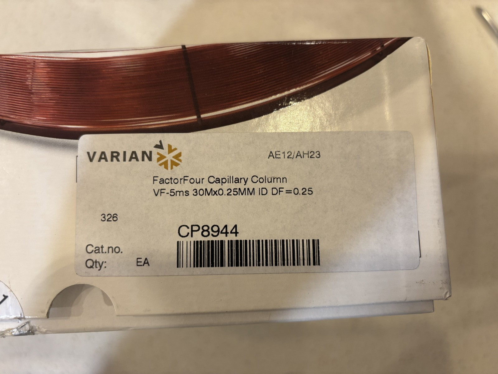 CP8944 VARIAN FactorFour Capillary Column VF-5ms 30Mx0.25mm ID.25