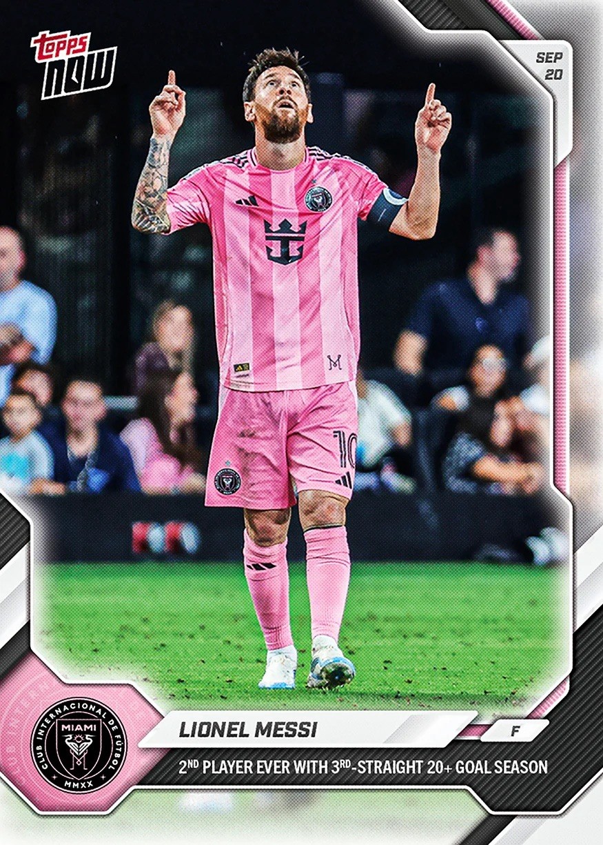 Lionel Messi 3rd Consec 20+ Goal Season - 2026 MLS Topps NOW - Card 86 Presale