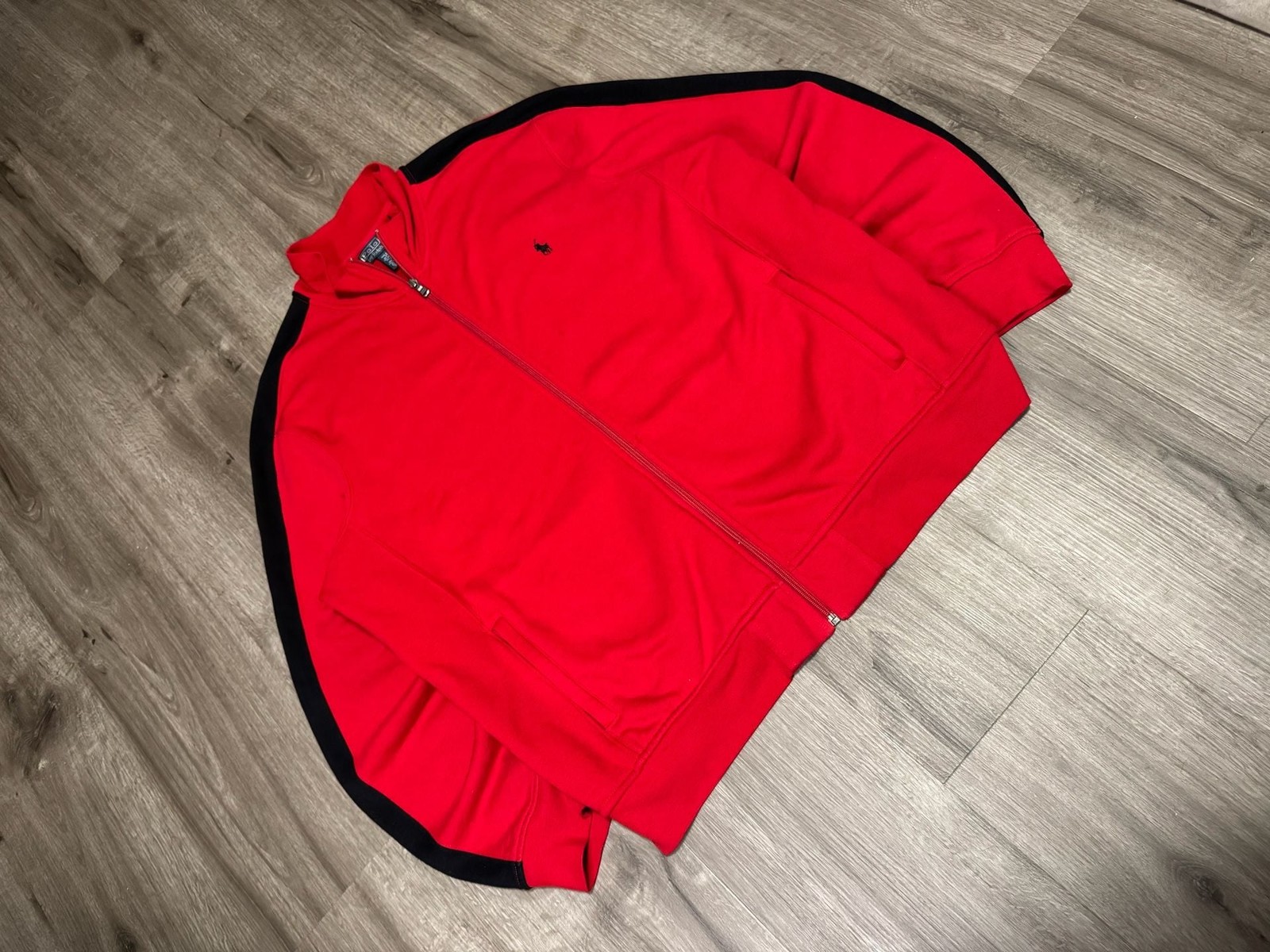 Vintage 90s Polo Ralph Lauren Red Track Jacket Full Zip