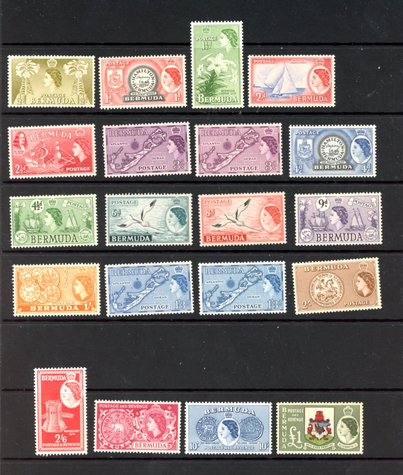 BERMUDA--Complete Set  Scott #153-#162