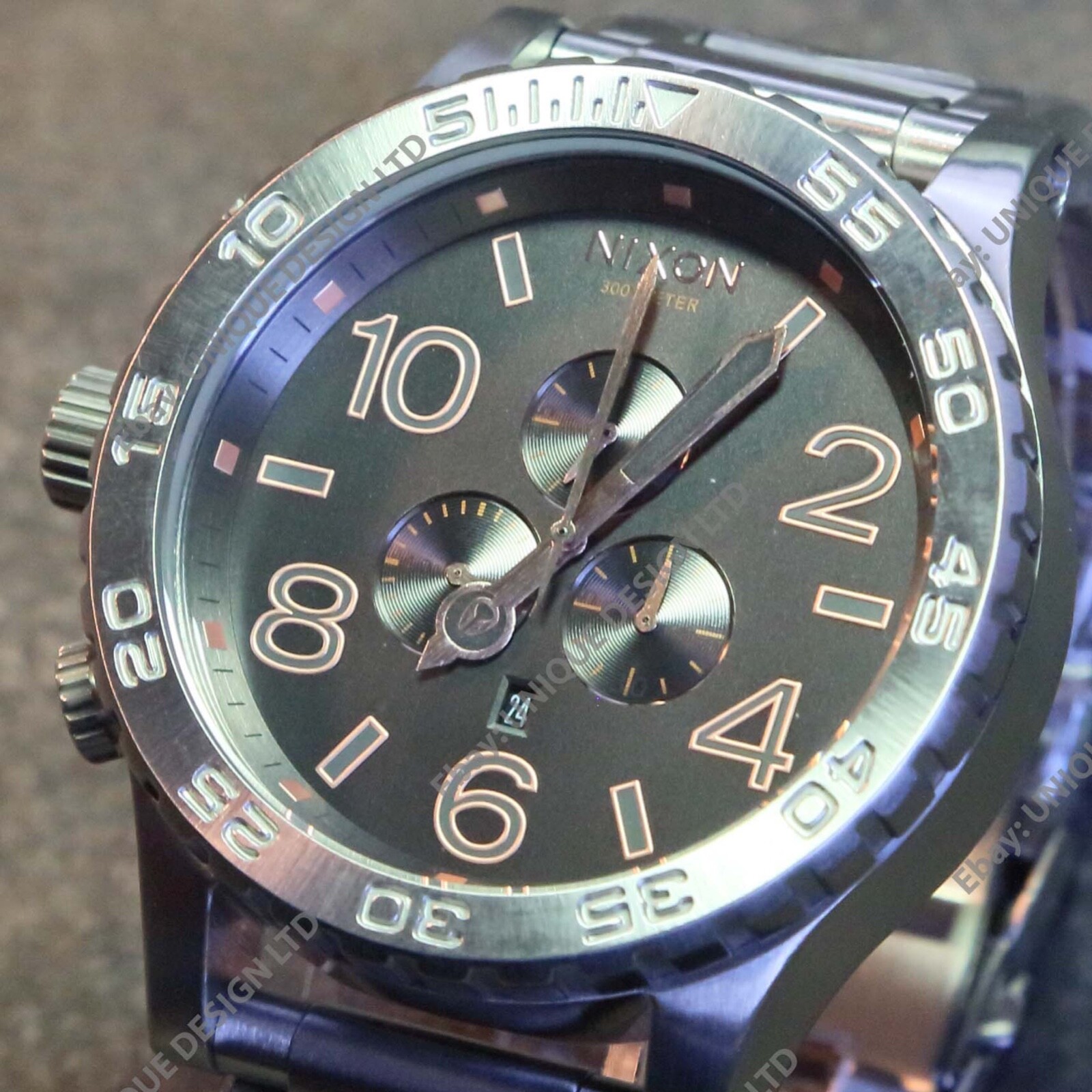 US NEW NIXON 51-30 CHRONO GRAY ROSE men\'s Watch A083-2064 GIFT FAST SHIP