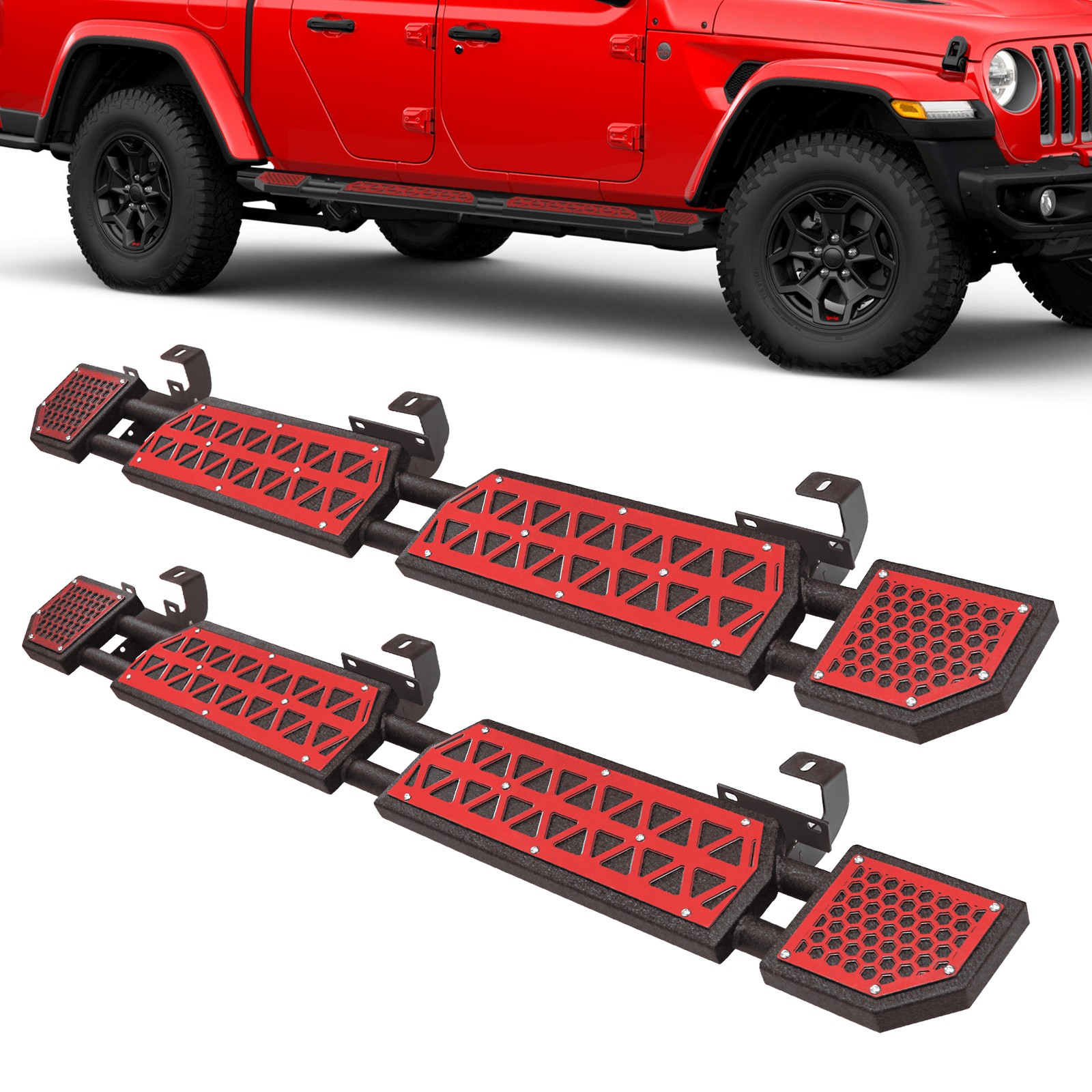 7 Inch Running Boards Fits 2020-2026 Jeep Gladiator JT Side Steps DIY Painting