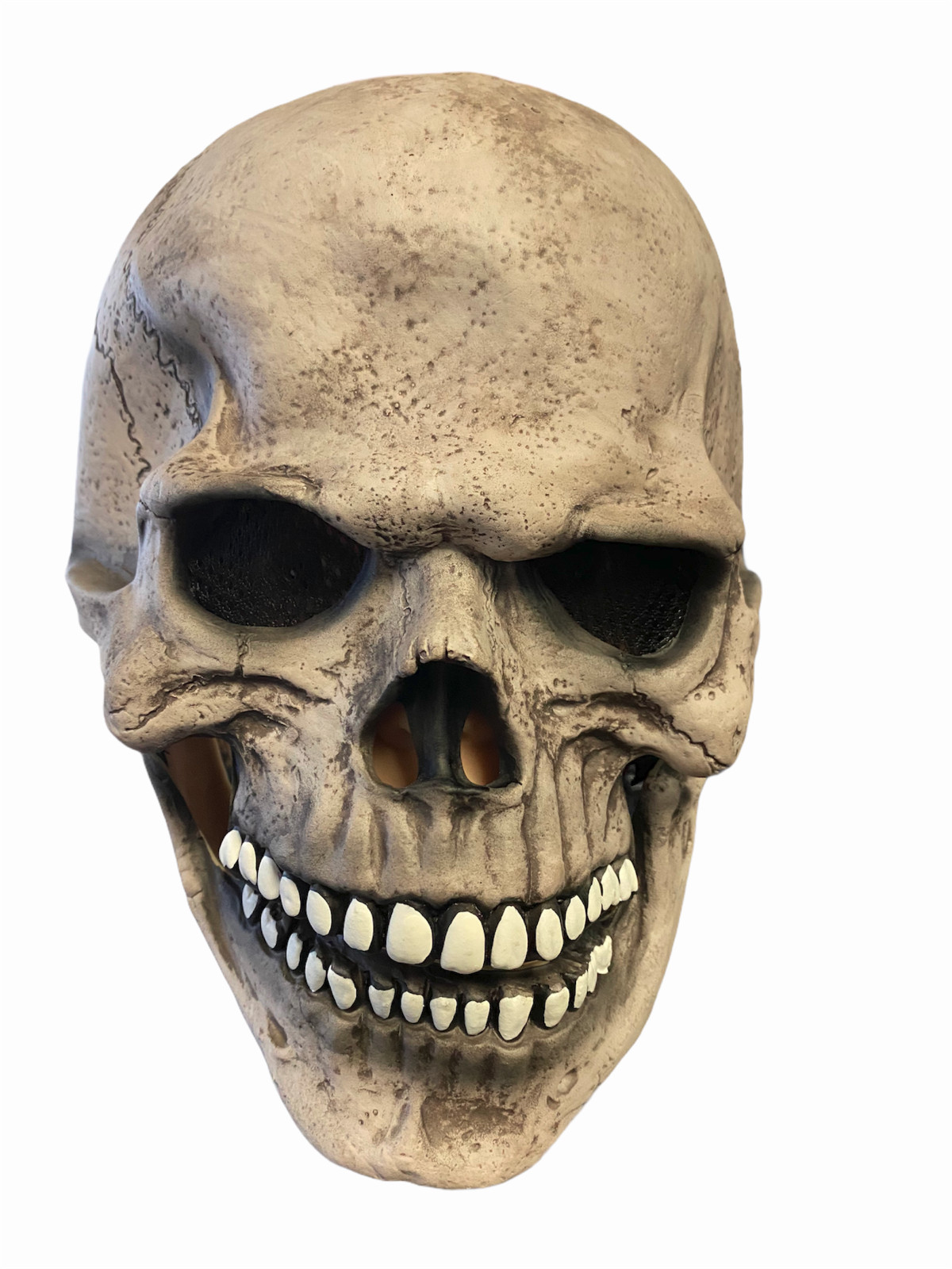Bizarre Horrific Human Skull Mask Latex Skeleton Head for Halloween Costume Prop
