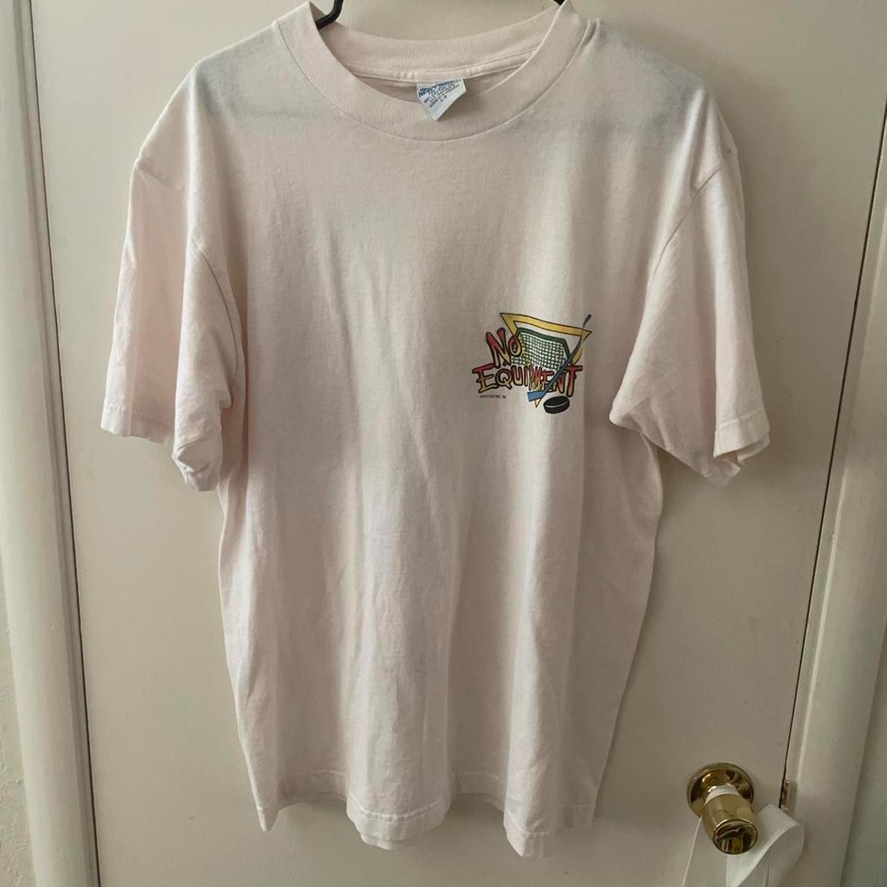 Large vintage No Equipment hockey tee shirt