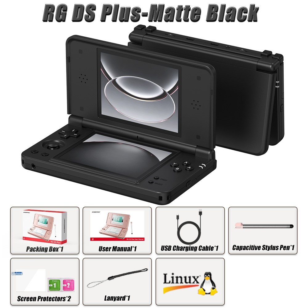 ANBERNIC RG DS Plus Retro Handheld Game Console 4.3\' Linux RK3568 4000mAh Gifts