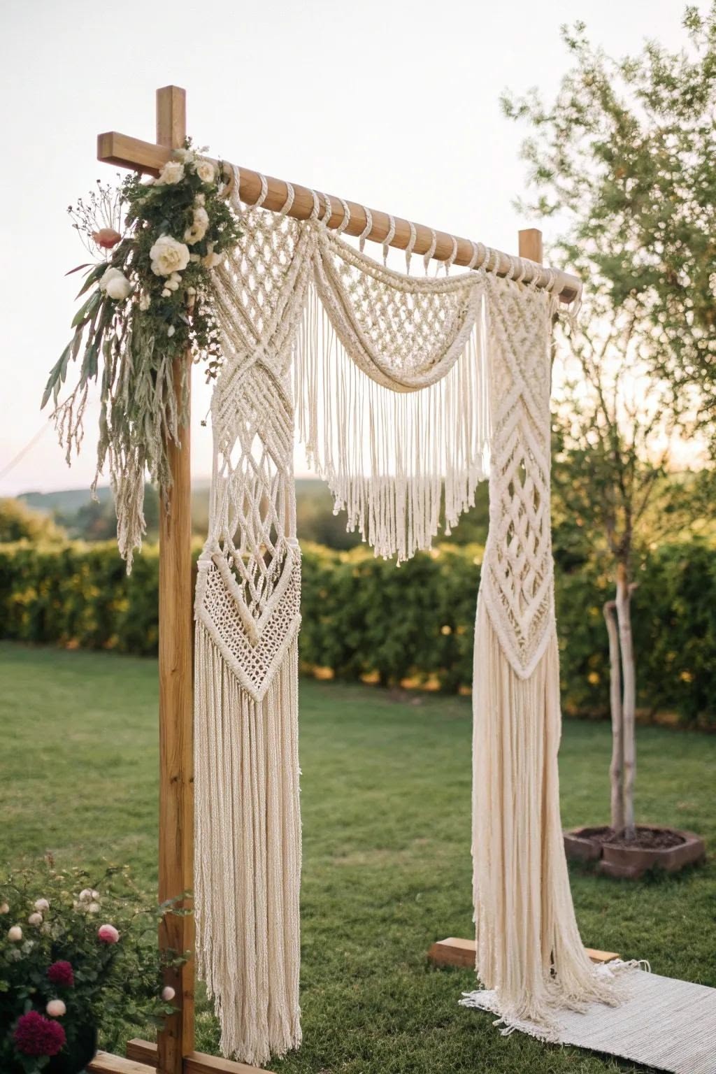 Luxury Macrame wedding backdrop, Macrame wedding arch, Large Macrame Curtain Luxury Macrame wedding backdrop, Macrame wedding arch, Large Macrame Curtain