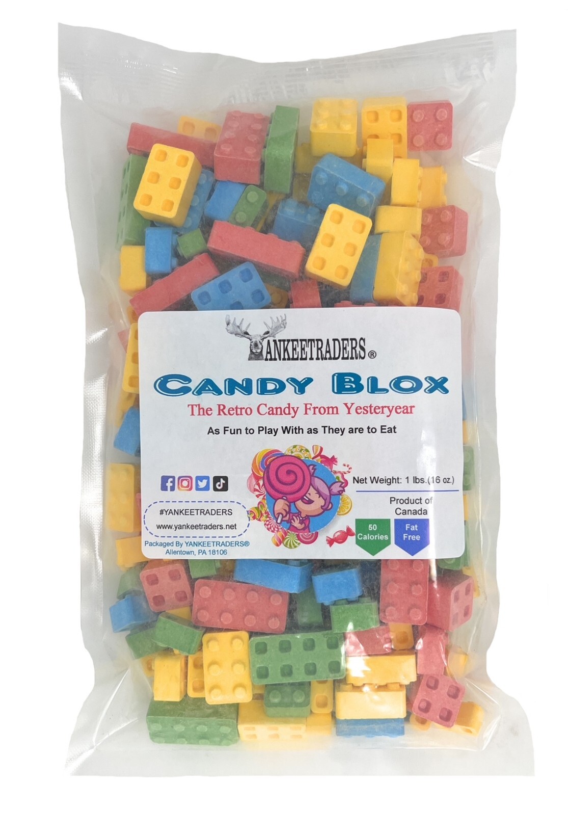 Candy Blox, 6, 1 lb bags (6 lbs) ~ YANKEETRADERS® ~ 