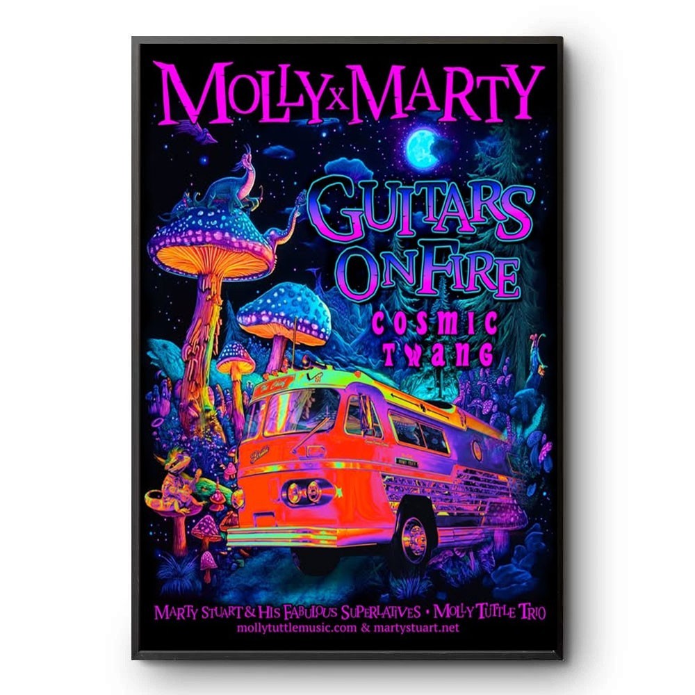 Molly x Marty Stuart Guitars On Fire The Cosmic Twang Tour Poster