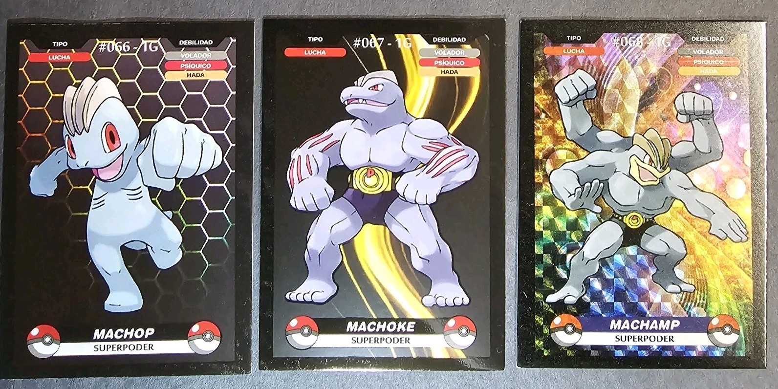 MACHOP X MACHOKE X MACHAMP LOT - POKEMON KANTO CREALASER RARE CCG
