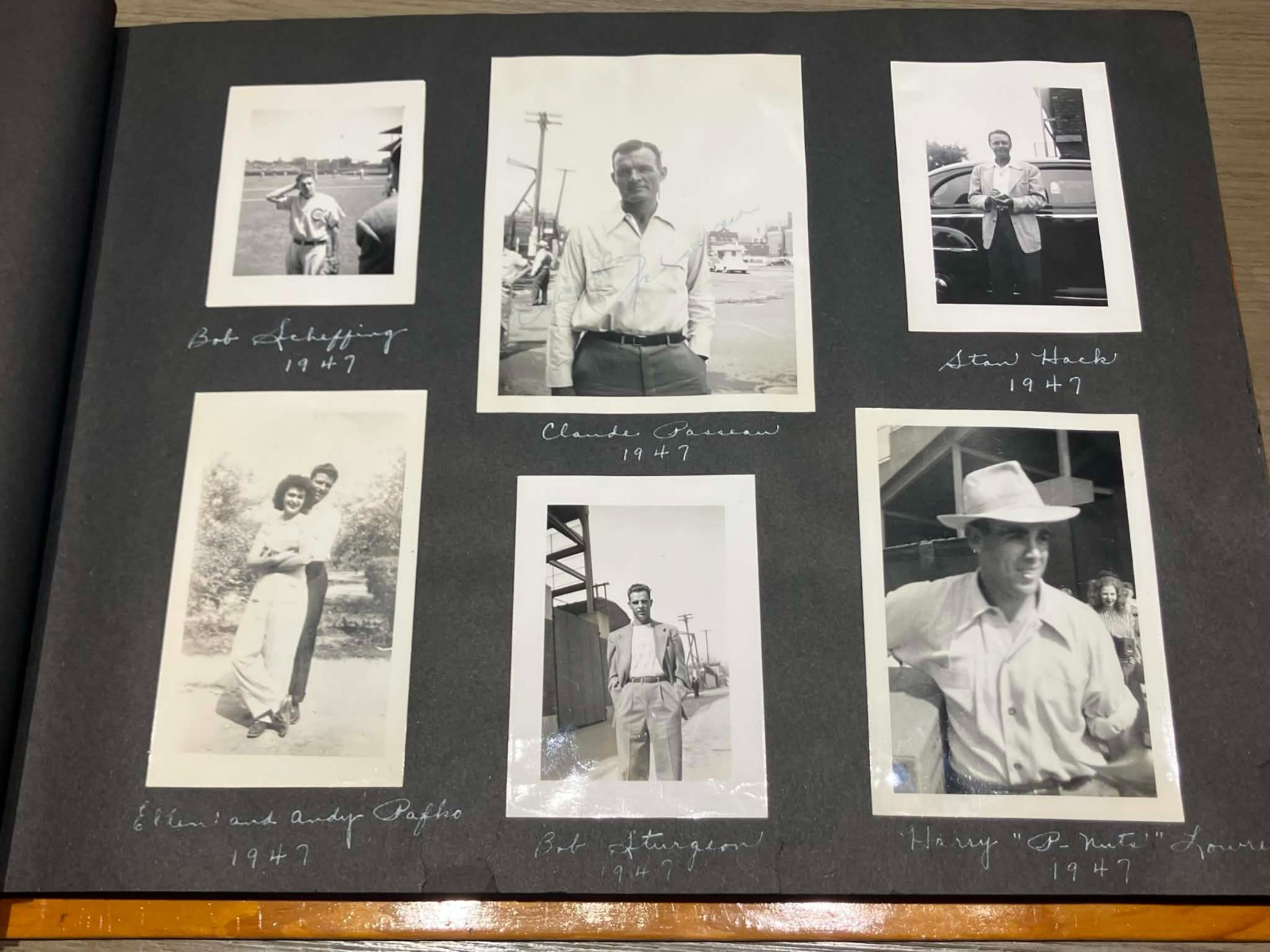 Rare 1947-52 Chicago Cubs Original Personal Photo Album Autographs 170+ Photos