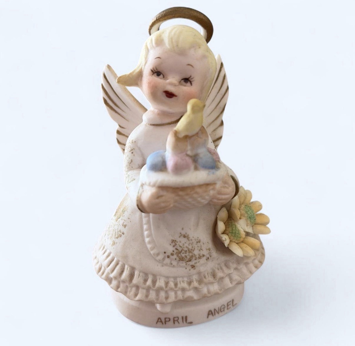 Vintage Norcrest Japan April Angel Basket Eggs Chic Vintage Norcrest Japan April Angel Basket Eggs Chic