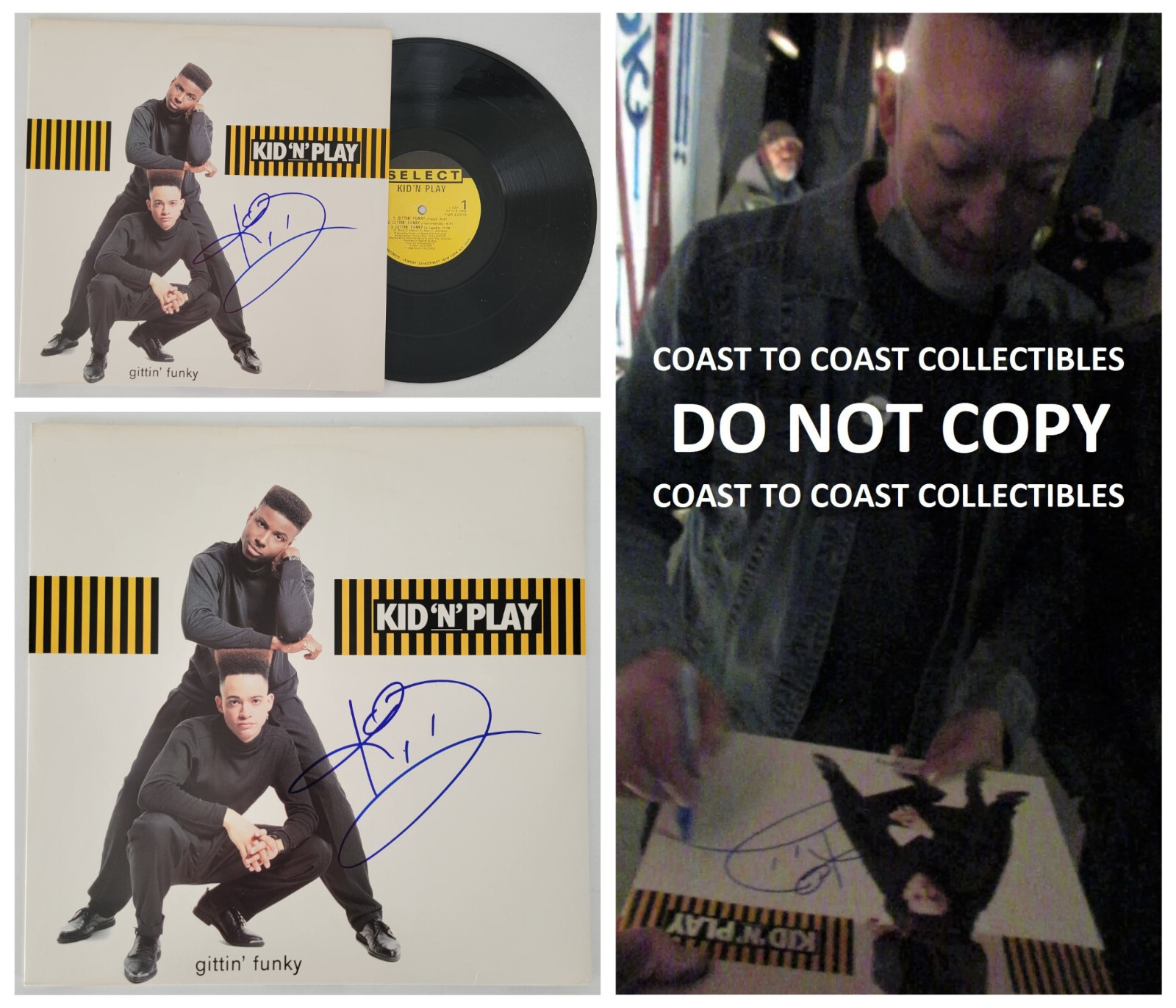 Christopher Reid Signed Kid N Play Gittin Funky Album Proof COA Vinyl Record