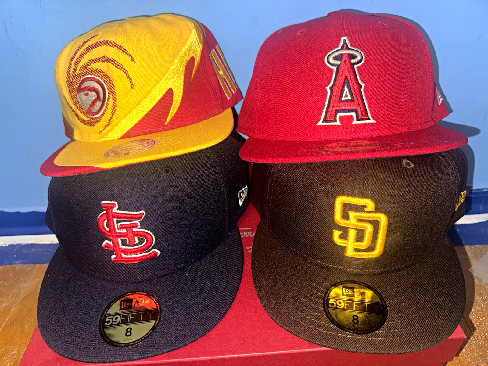 New Era 59FIFTY MLB Fitted Baseball Caps Lot of 4 Size O/S Multicolor