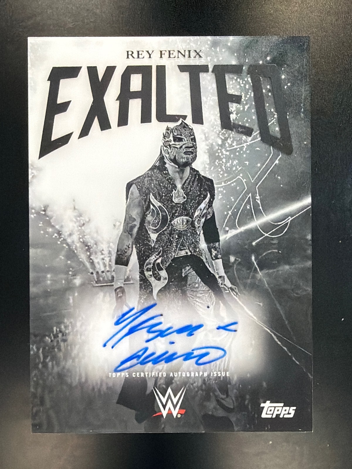 2025 Topps Exalted WWE #BWS-RFX Rey Fenix Black and White Signatures 2025 Topps Exalted WWE #BWS-RFX Rey Fenix Black and White Signatures