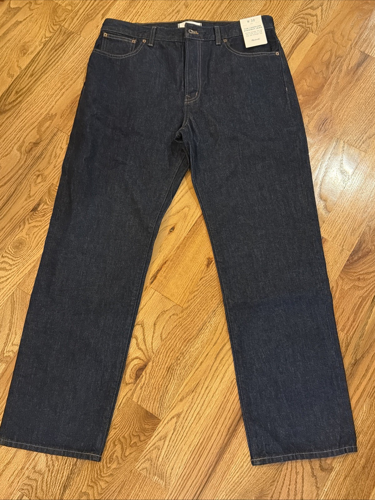 Madewell NWT The Longline Straight Jean Rinse Wash Rigid Size W 30 Madewell NWT The Longline Straight Jean Rinse Wash Rigid Size W 30