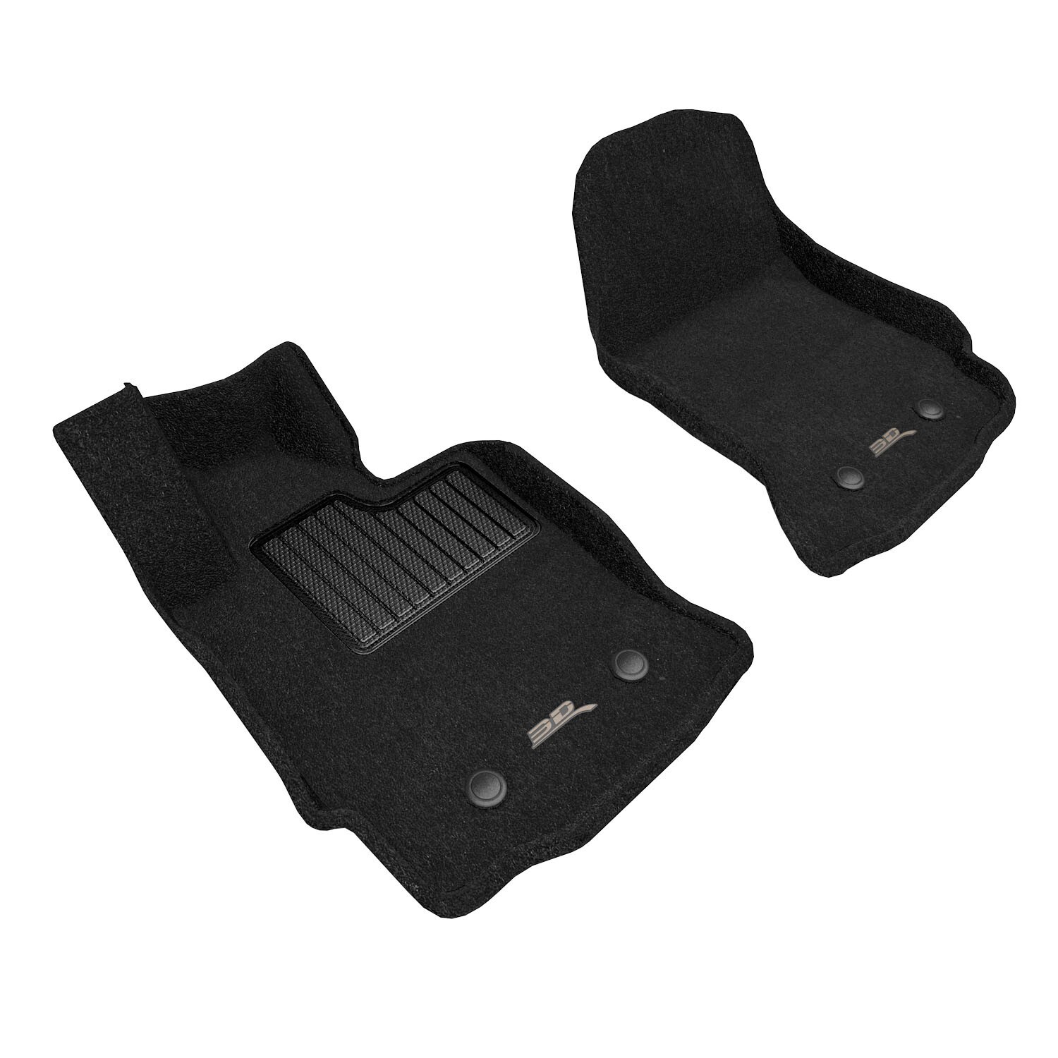 3D 2020-2026 Fits Chevy Corvette Elegant Full Set 1St Row Floor Mat Woven PP Blk