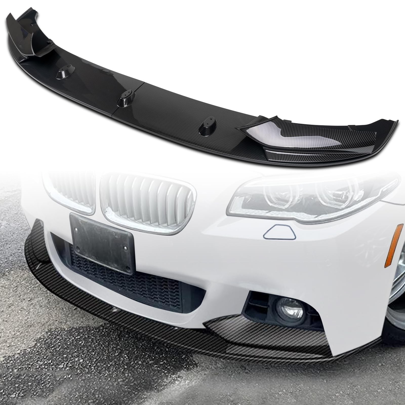 Car Front Bumper Lip Compatible with 2011-2016 BMW 5-Series F10