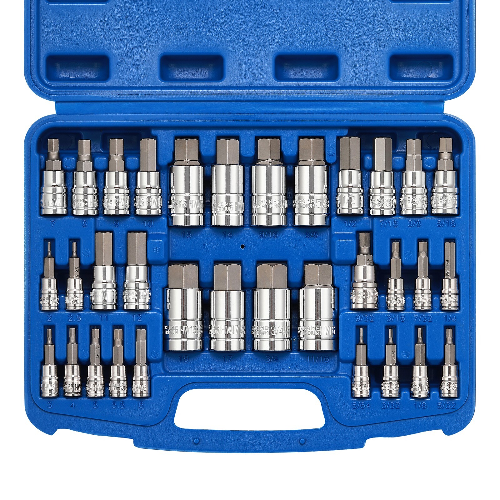 33PCS Hex Bit Socket Set, 1/4\