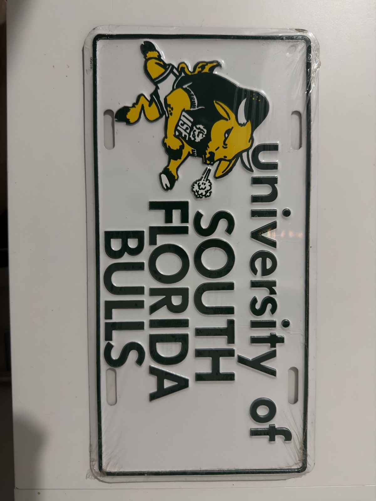 VTG 1982 University of South Florida Golden Brahmans Metal License Plate *RARE VTG 1982 University of South Florida Golden Brahmans Metal License Plate *RARE