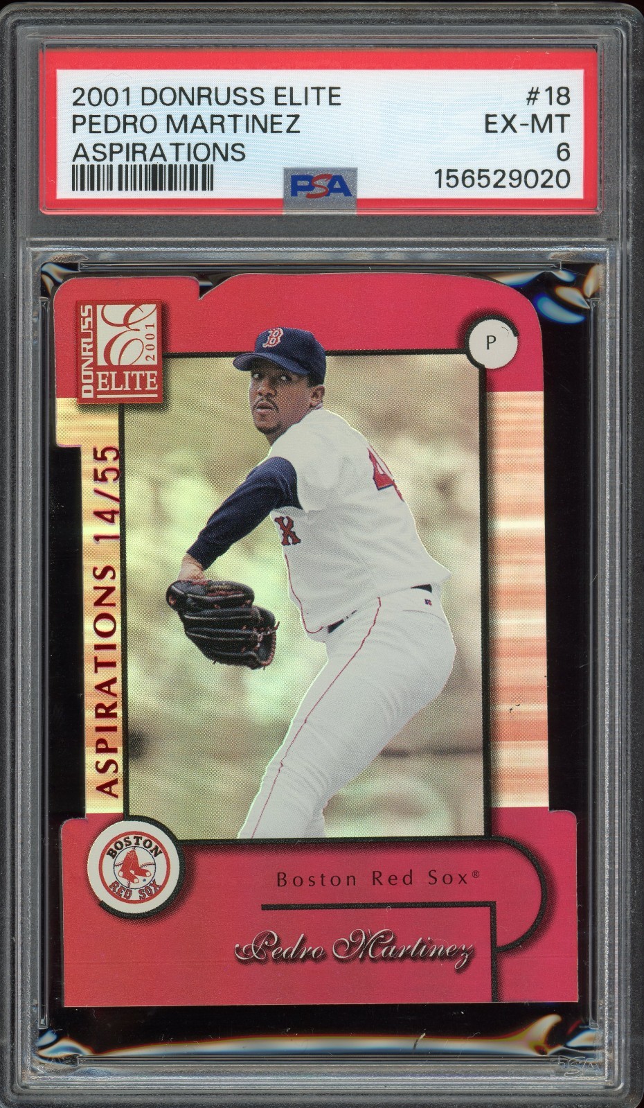 2001 Donruss Elite Pedro Martinez #18 Aspirations Die Cut #/55 Red Sox PSA 2001 Donruss Elite Pedro Martinez #18 Aspirations Die Cut #/55 Red Sox PSA