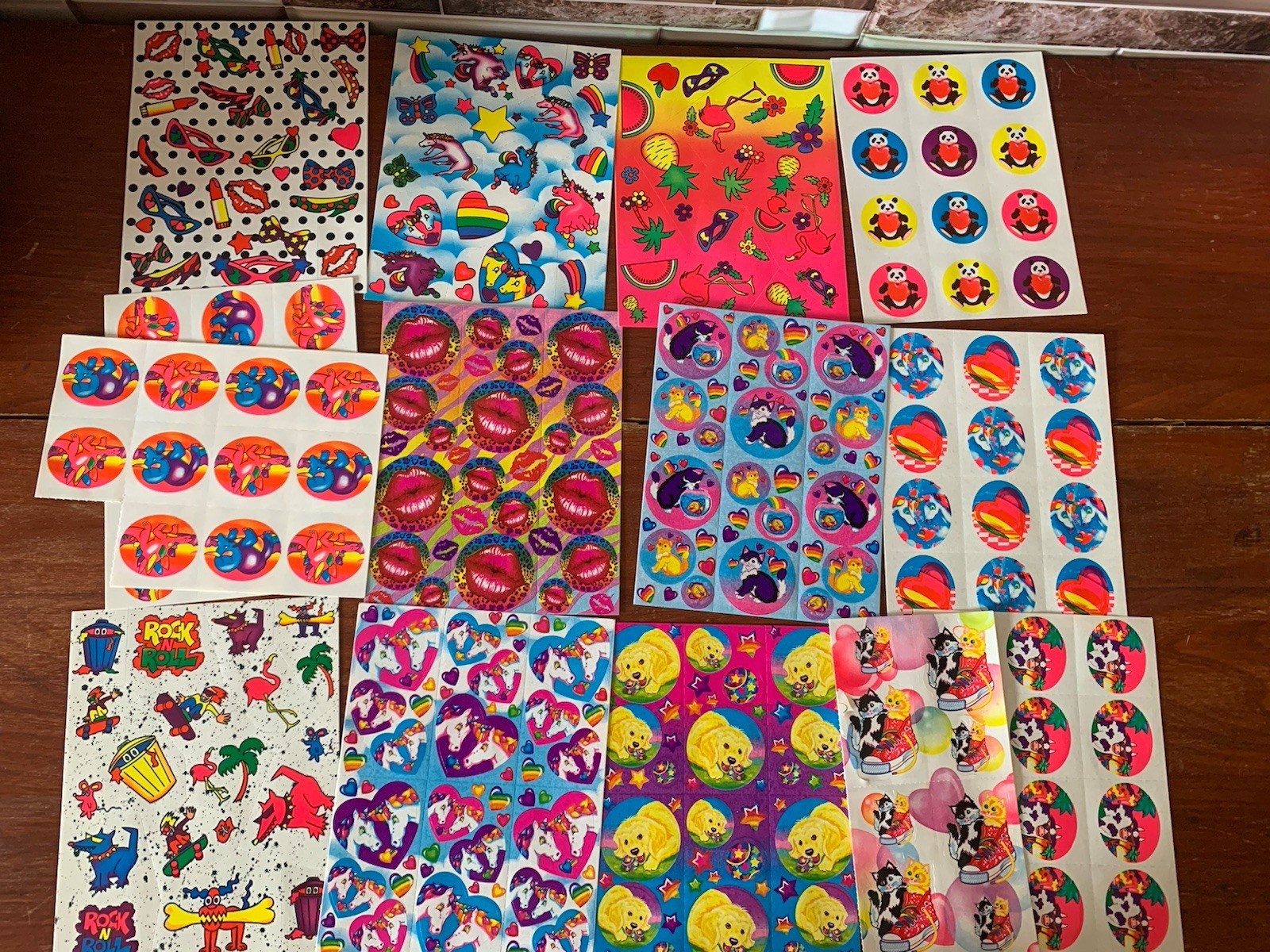 Vintage Lisa Frank Stickers Lot Most Unused