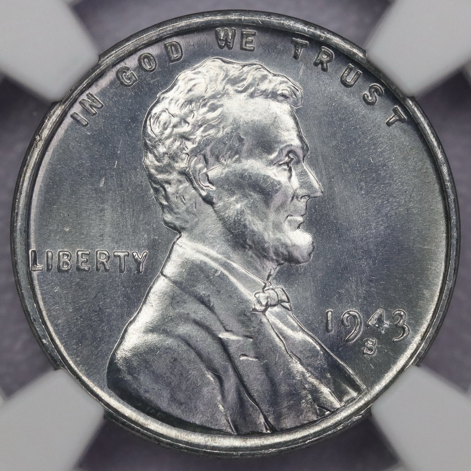 1943-S 1c Steel Wheat Cent - NGC MS 67 CAC