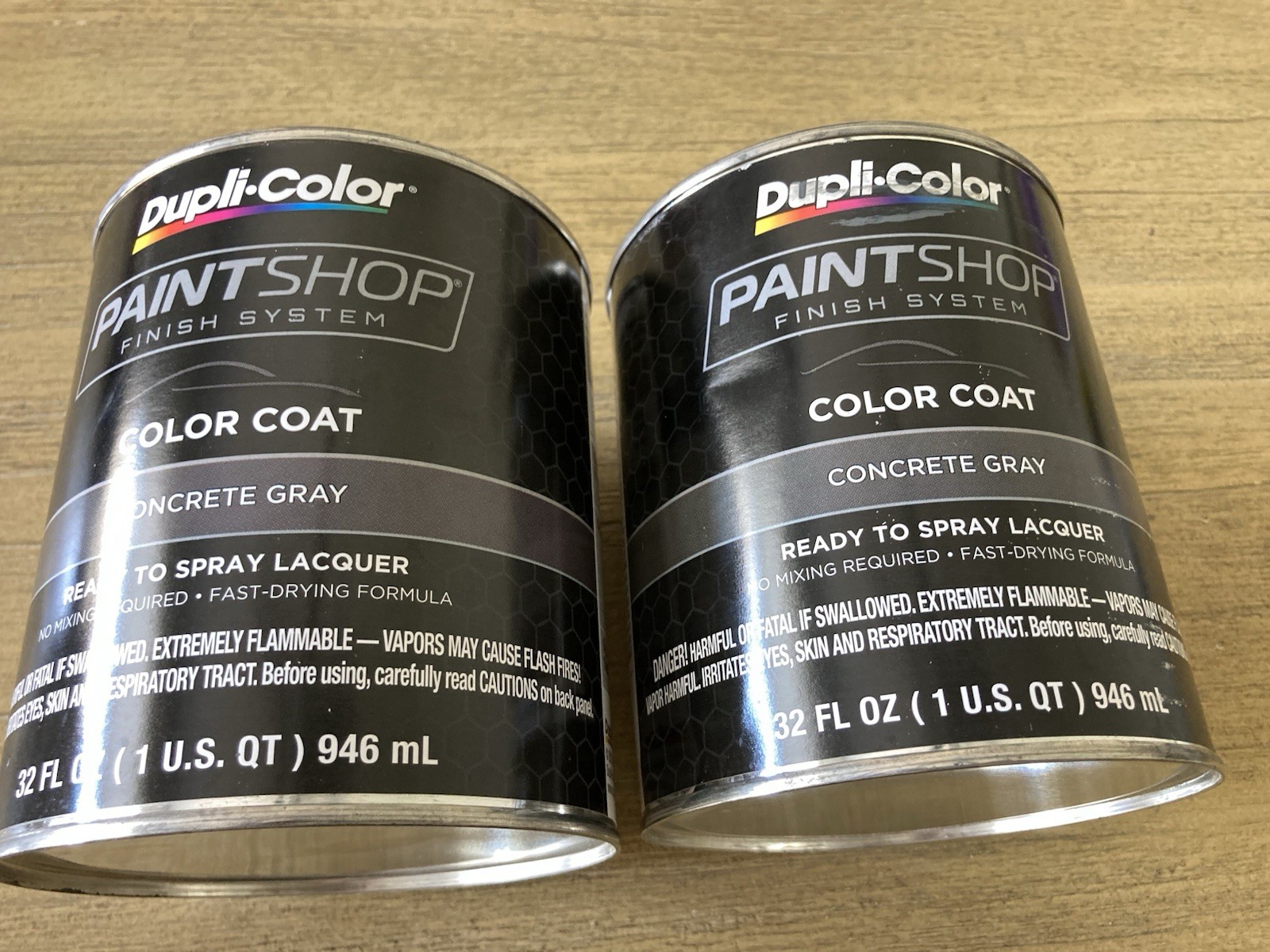 2 Dupli-Color BSP214 Concrete Gray Color Coat - 32 Oz Each NEW