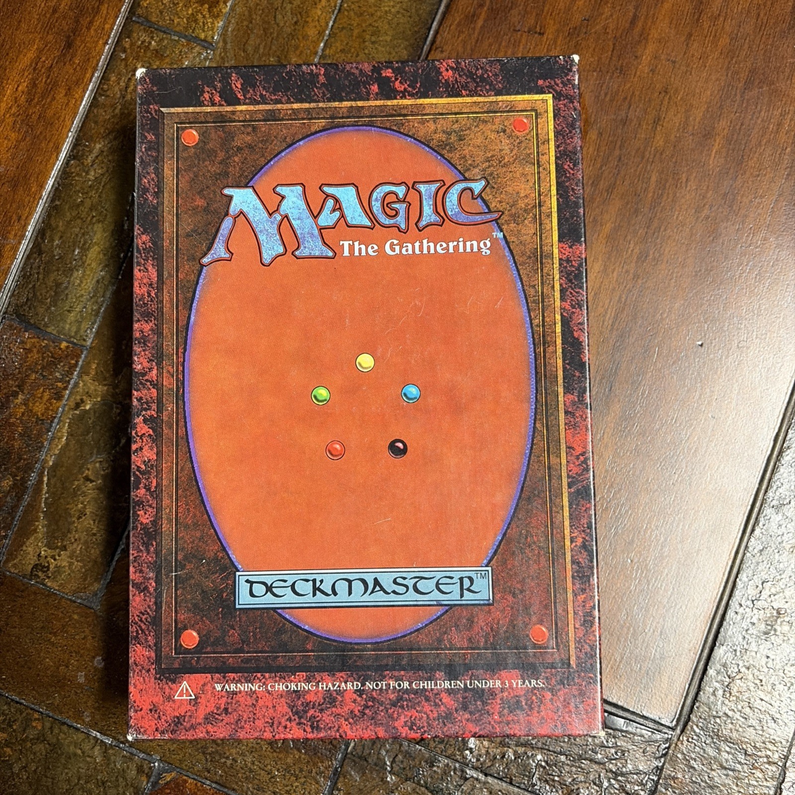 1995 Magic The Gathering Deckmaster Box - w/ Manual, Glass Beads & 100+ Cards