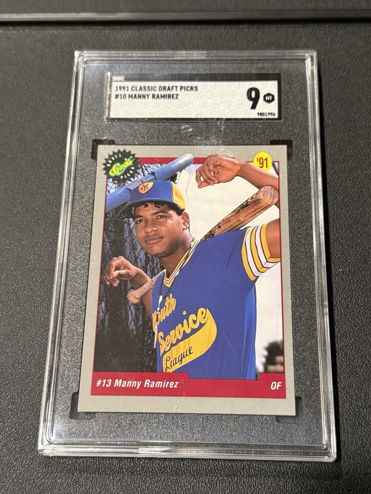 Classic 1991 Classic Draft Picks #13 Manny Ramirez SGC 9 Graded Card