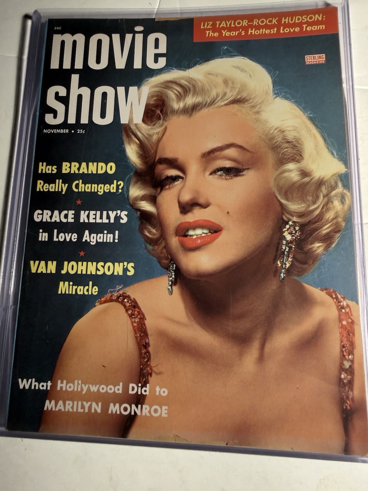 MARILYN MONROE - MOVIE SHOW NOVEMBER 1955 - GREAT COLOR PHOTO COVER MAGAZINE