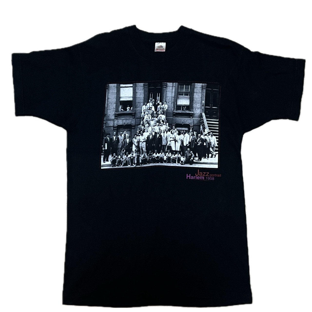 Vintage Jazz Portrait Harlem Shirt Mens L Black 1958