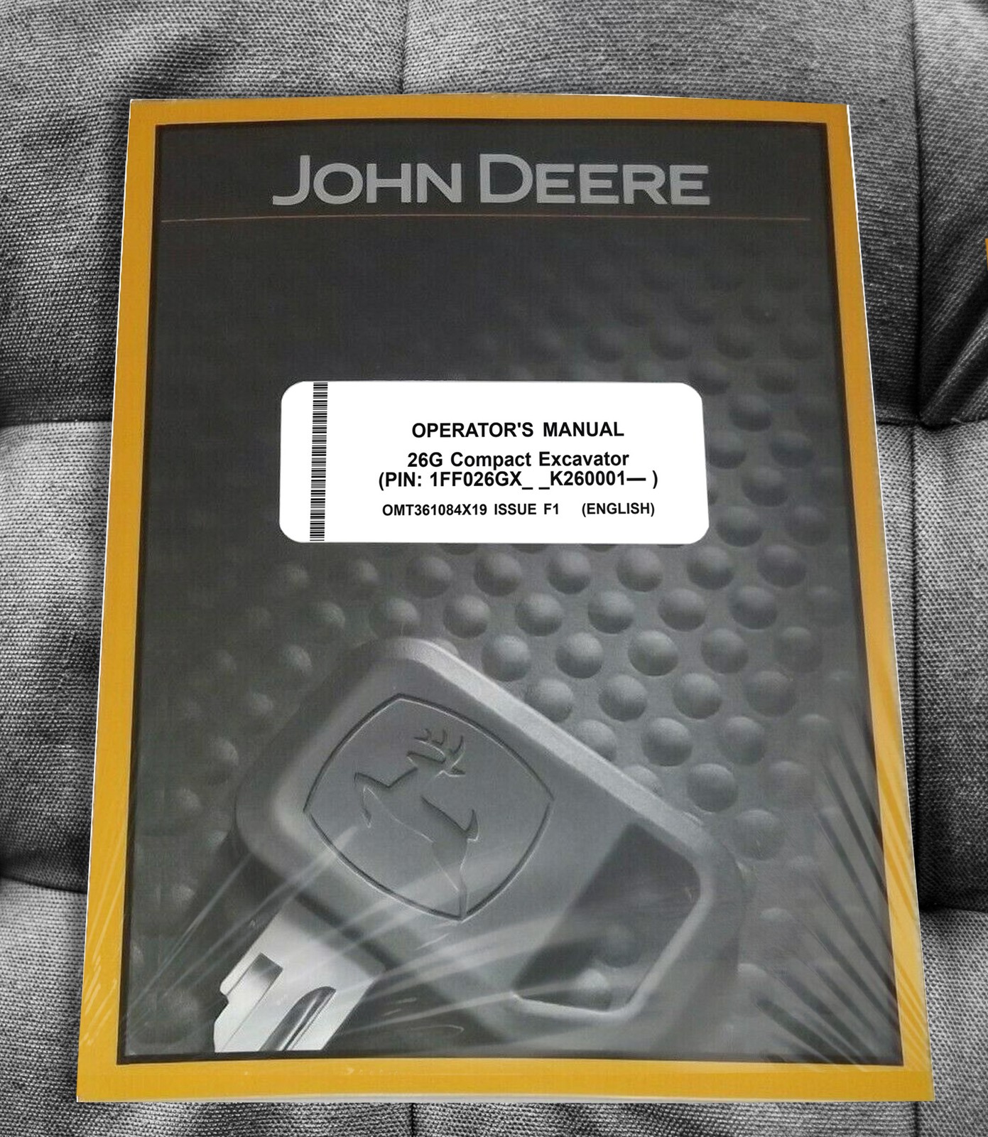 John Deere 26G Compact Excavator Owners Operators Manual - OMT361084X19