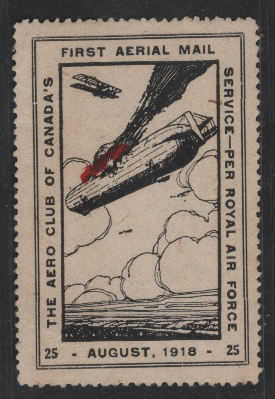CANADA 1918 FIRST AIR MAIL SCOTT #CLP2 MINT HINGED