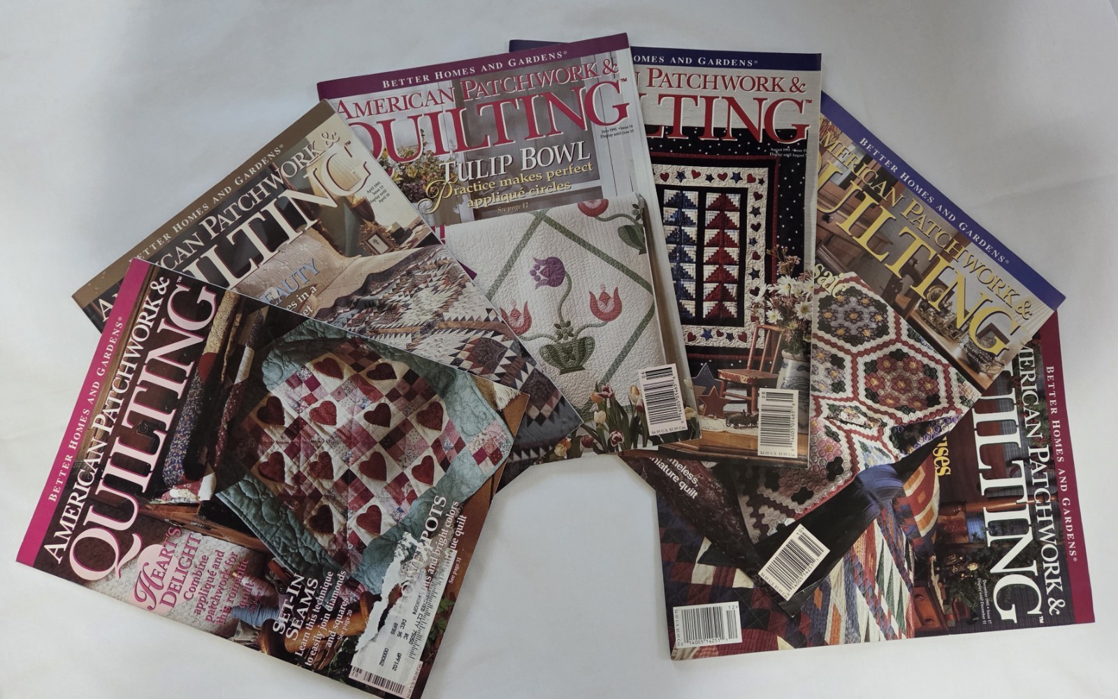 Better Homes & Garden American Patchwork Quilting Magazines 1995 x6 Vintage