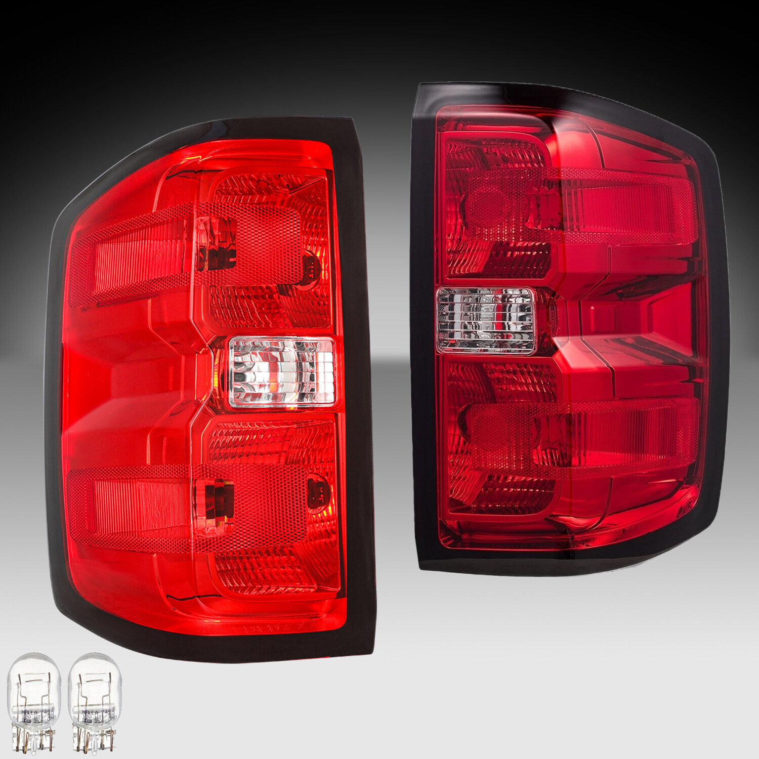 for 2014-2018 Chevy Silverado 1500 2500 3500 Tail Lights Brake Lamps 14-18