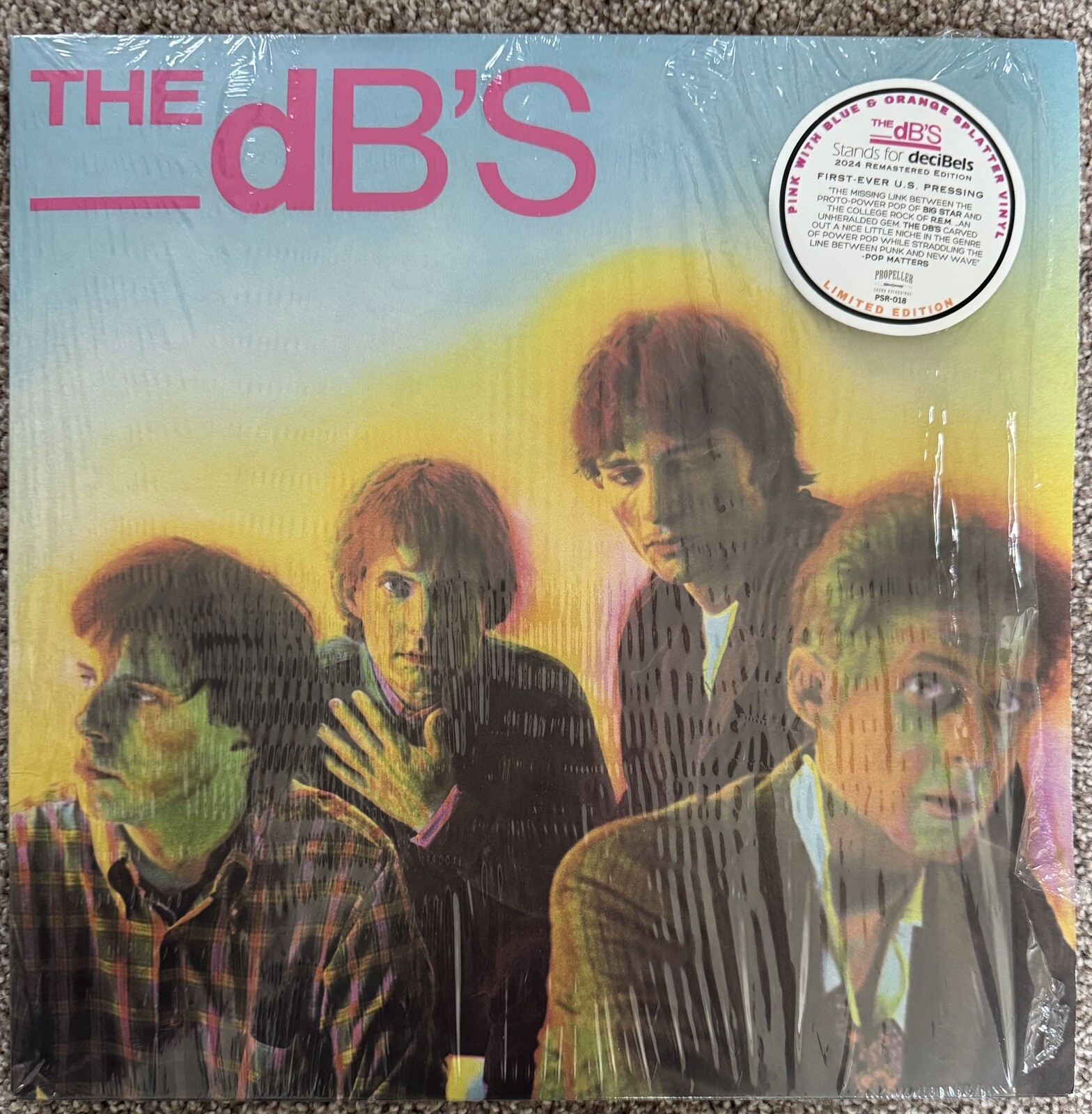 THE dB\'s STANDS FOR DECIBELS. SEALED ONLY 300 MADE PINK WITH BLUE AND ORANGE