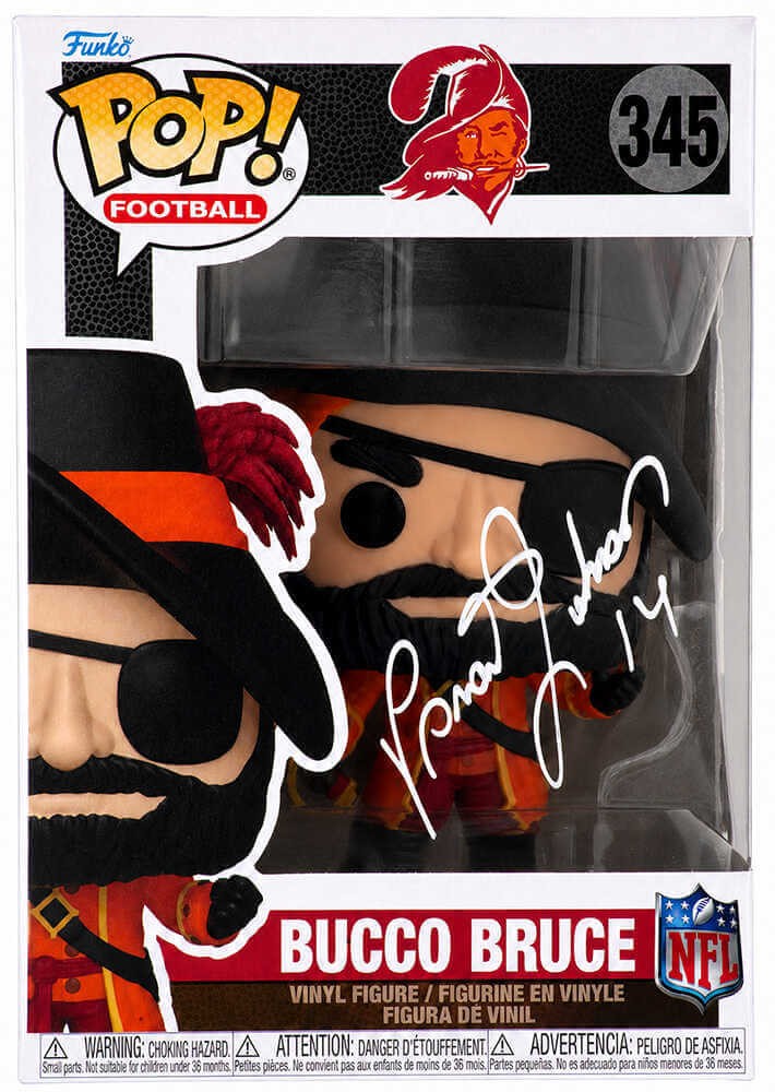 Brad Johnson Signed Buccaneers Bucco Bruce Mascot Funko Pop Doll #345 - (SS COA)