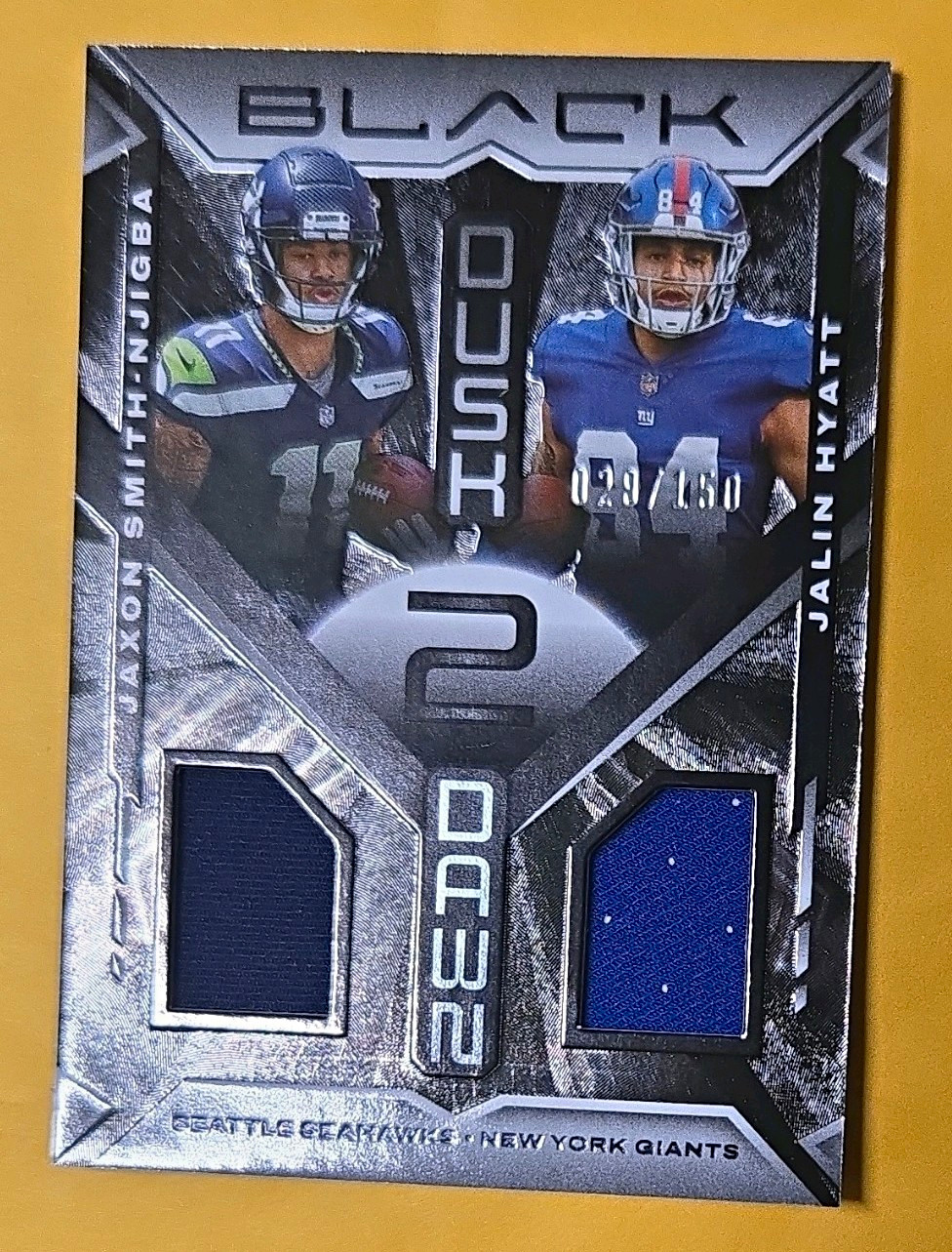 Panini 2023 Black Dusk 2 Dawn D2D-4 Smith-Njigba/Hyatt Dual Patch RC /150