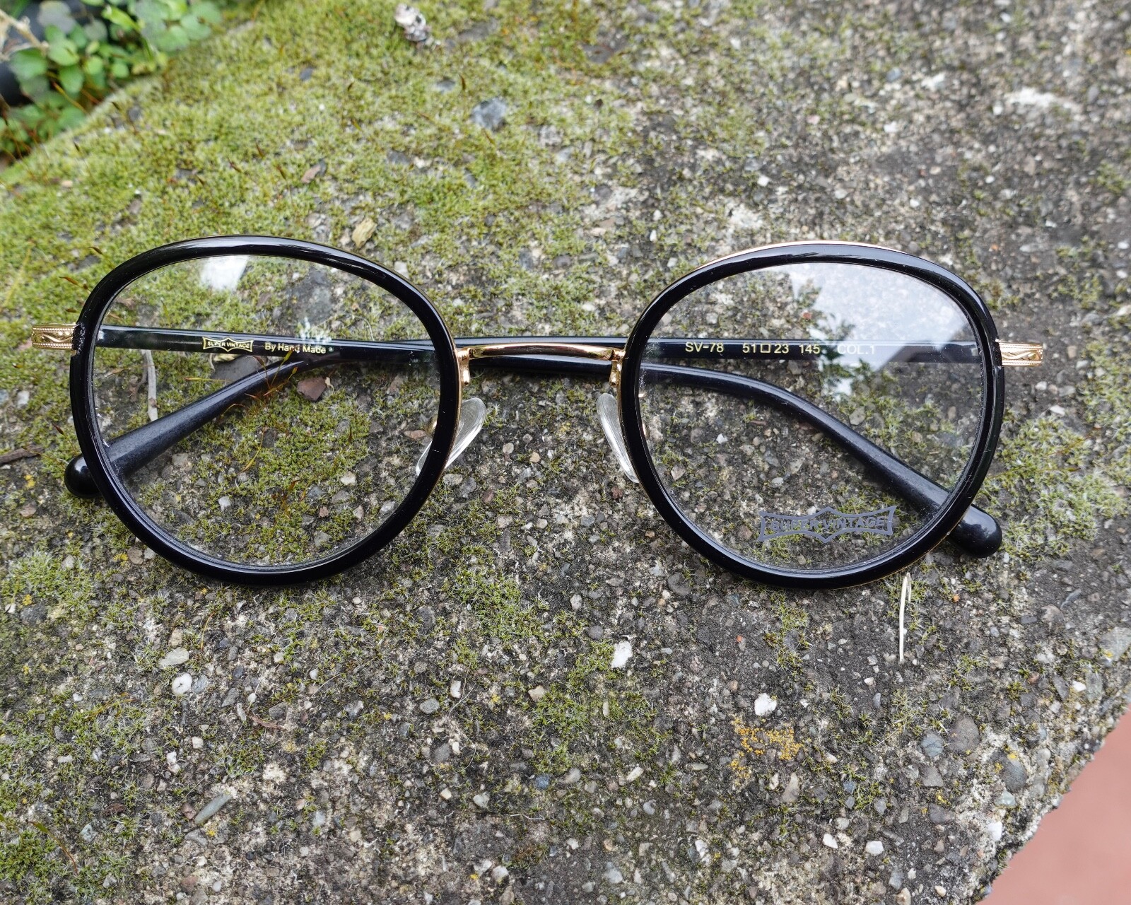 Super Vintage SV78 Black Retro Style Eyeglasses